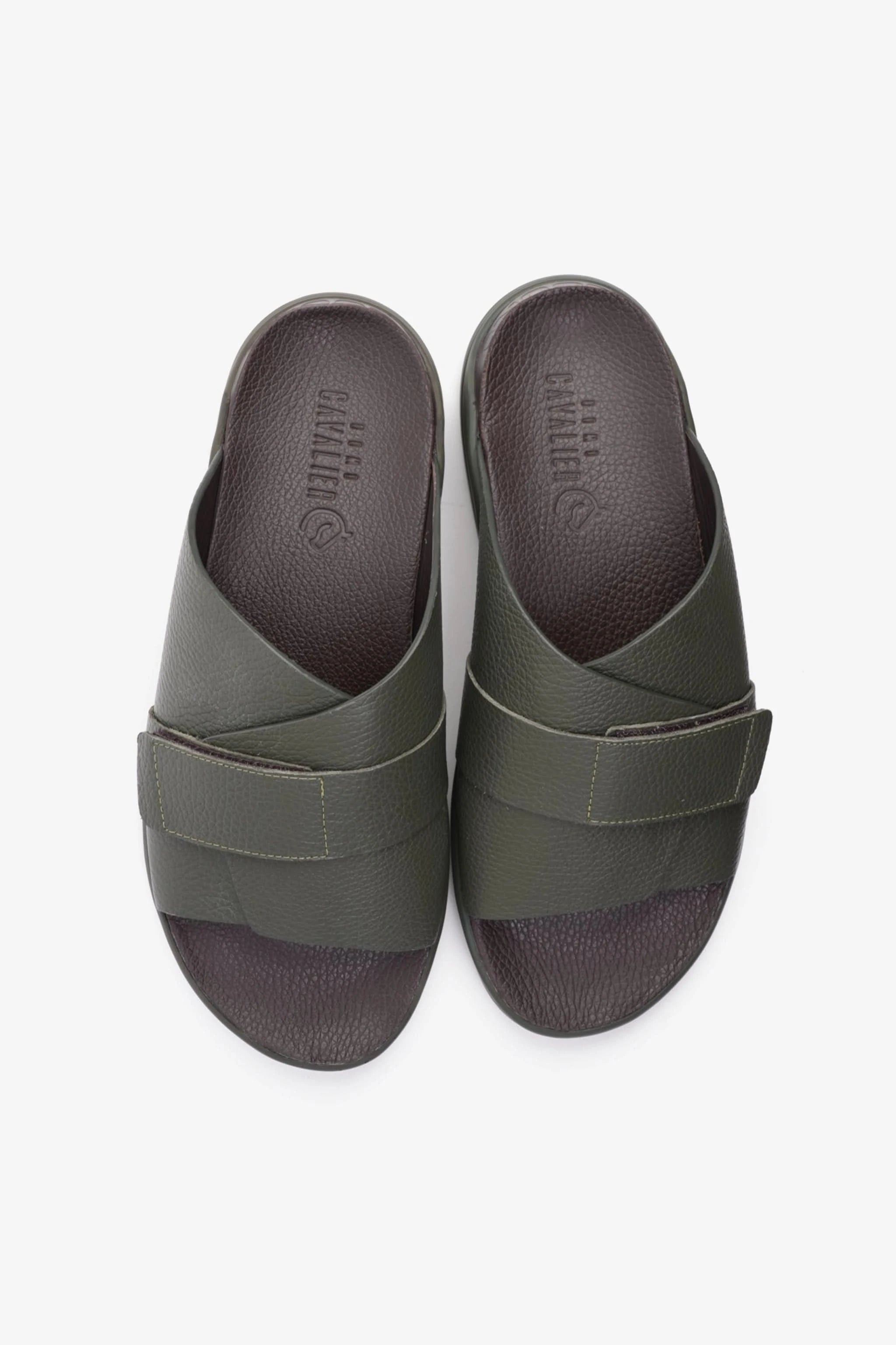UOMO CAVALIER MEN'S STRAPPY SANDALS OLIVE - Seventy7