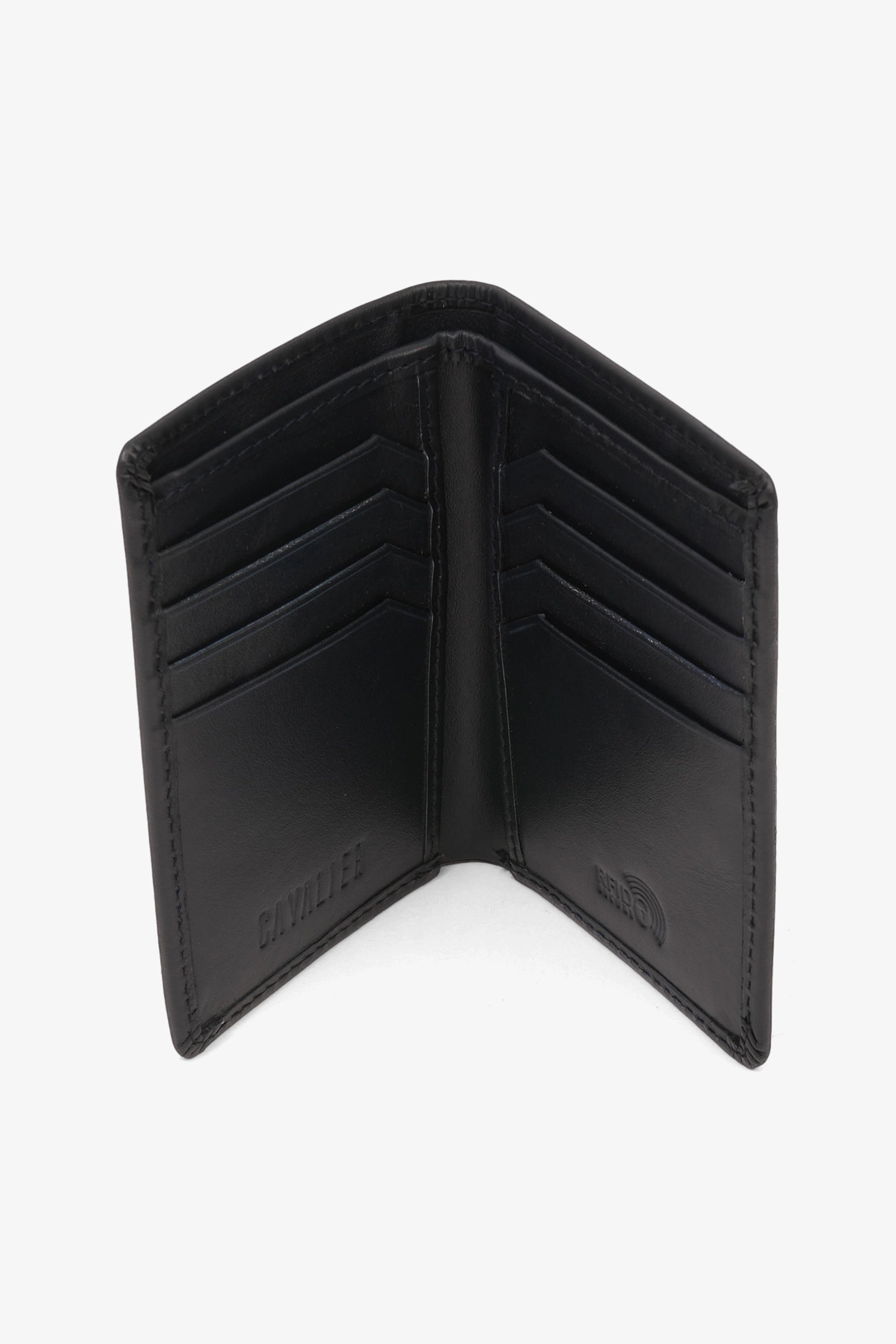 UOMO CAVALIER PREMIUM LEATHER METROPOLITAN WALLET NAVY - Seventy7