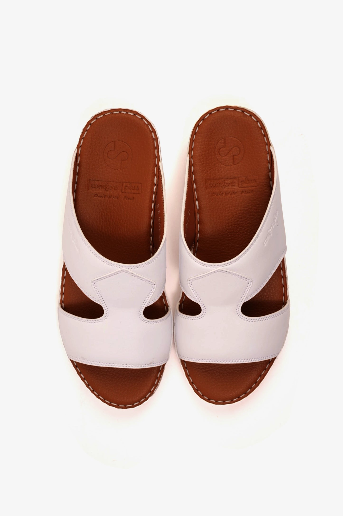 COMFORT PLUS LUXURIOUS LEATHER SANDAL FOR EVERYDAY WHITE