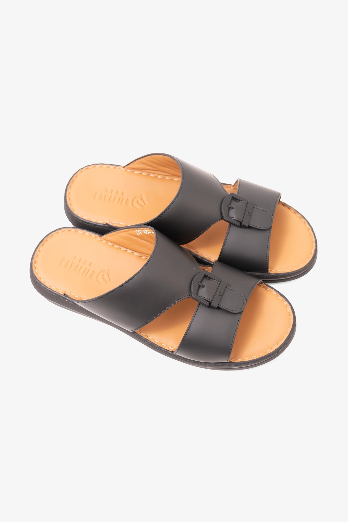 CAVALIER MENS SANDALS-ZIP1004 BLACK