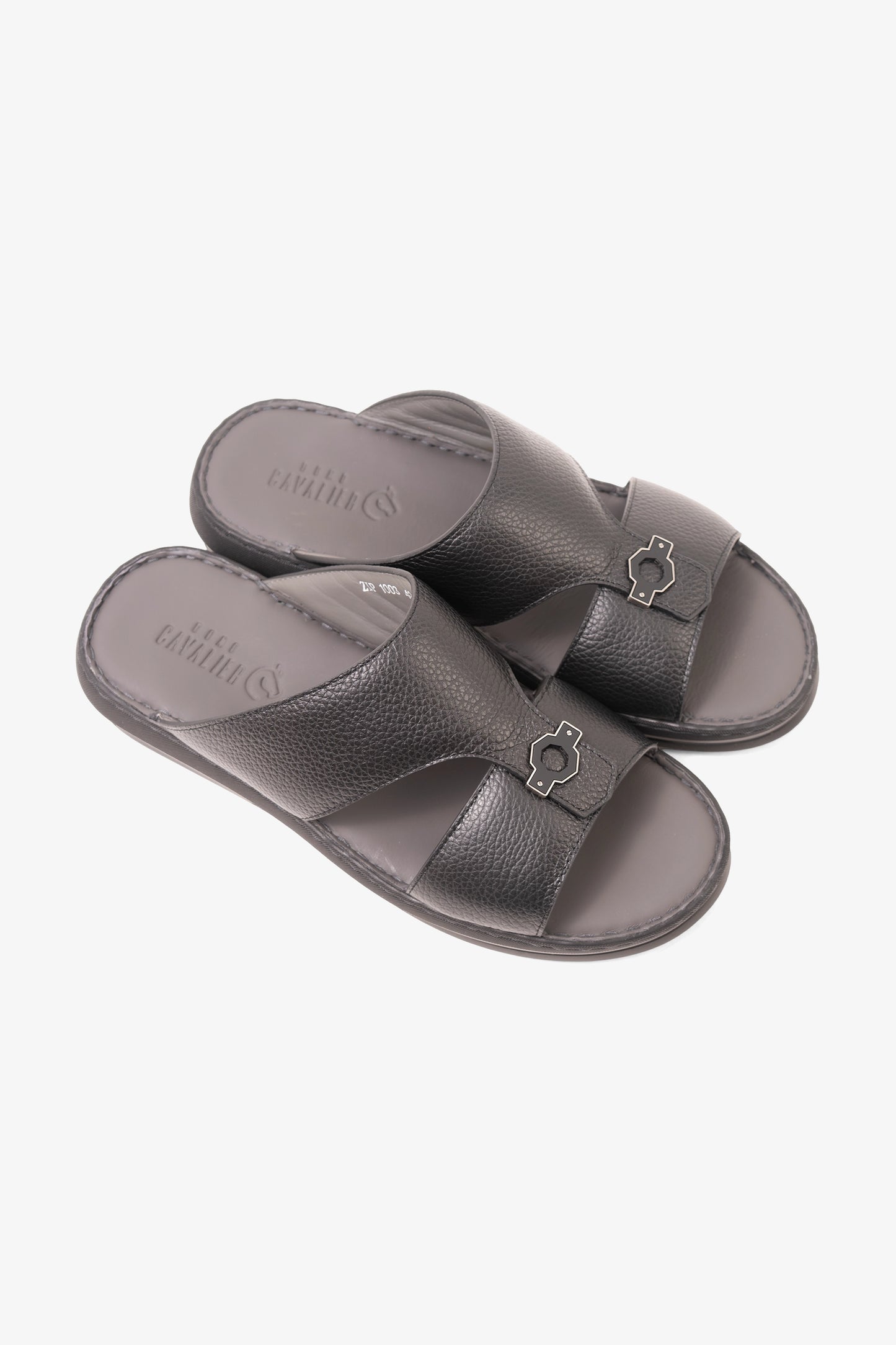 CAVALIER MENS SANDALS-ZIP1003 BLACK