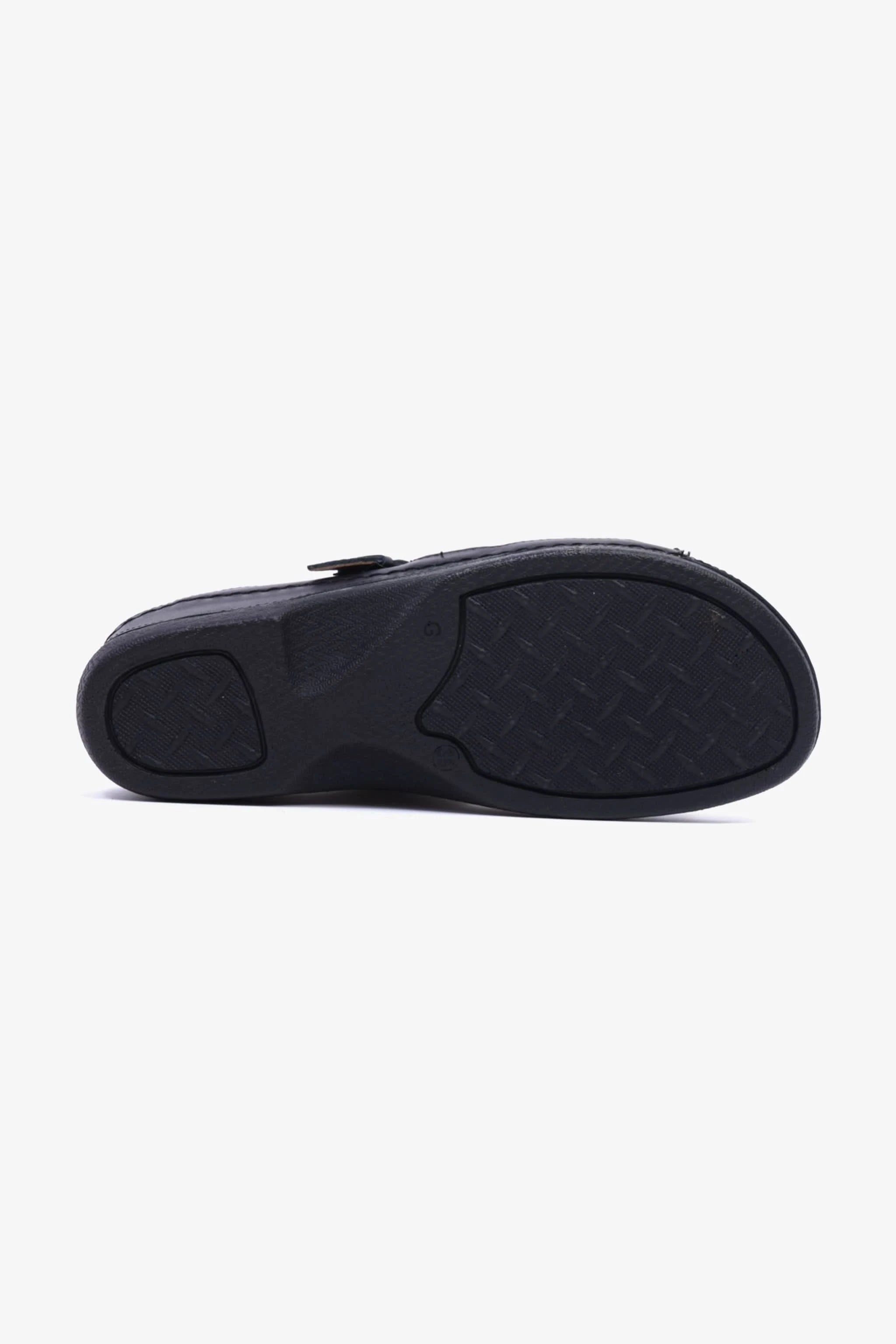 Comfort Plus Stylish and Comfortable Double Buckle Sandals Black - Seventy7