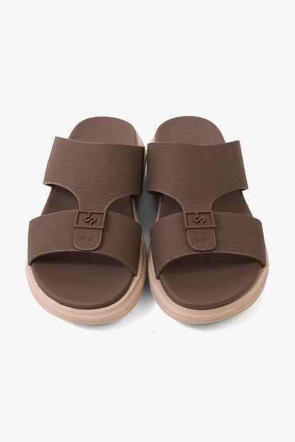 COMFORT PLUS SIGNATURE STEP ARABIC SANDALS COFFEE