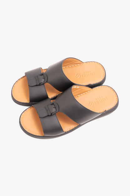 CAVALIER MENS SANDALS-ZIP1004 BLACK