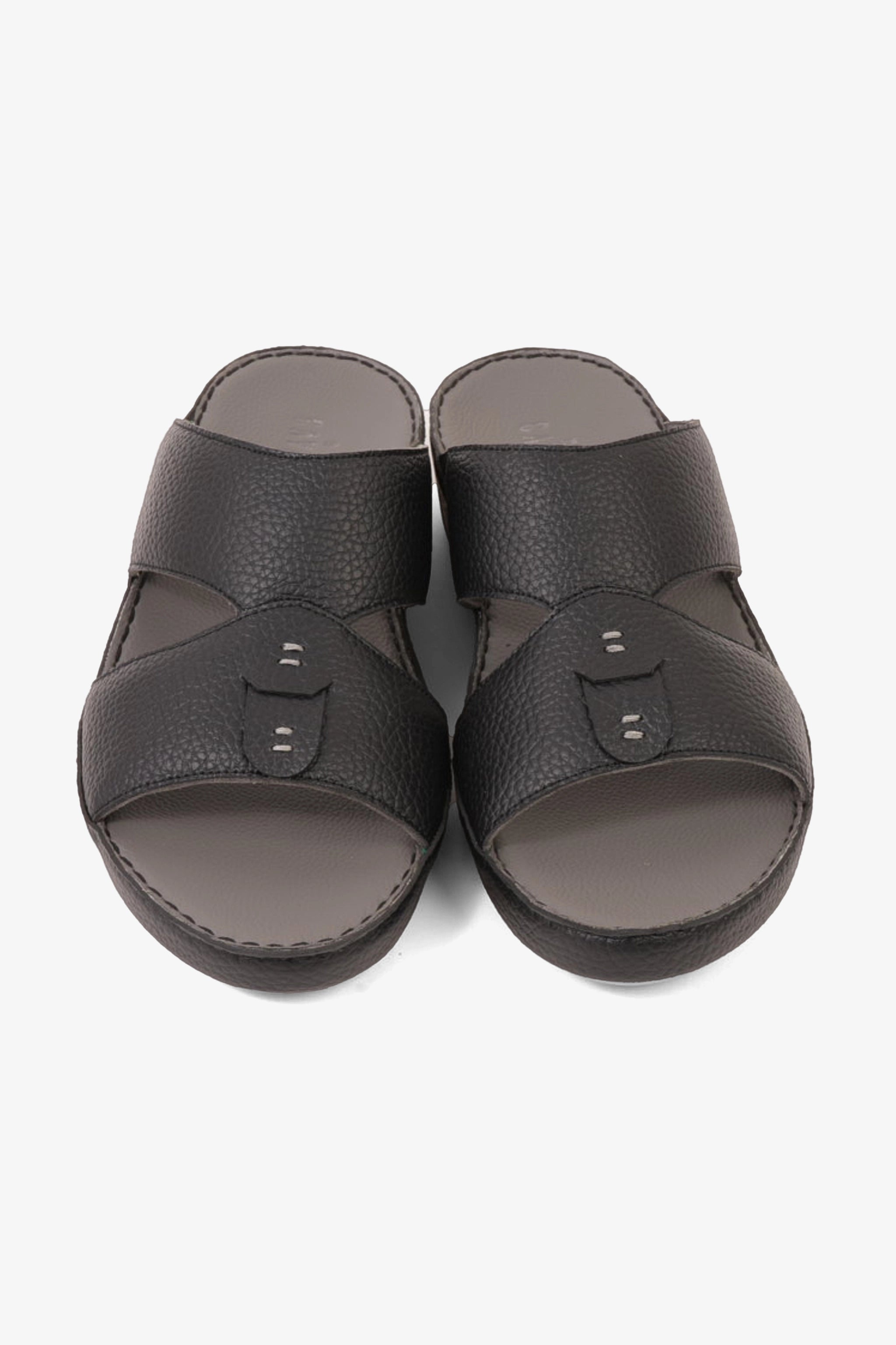 UOMO CAVALIER ELITE TRADITIONAL LEATHER ARABIC SANDALS BLACK