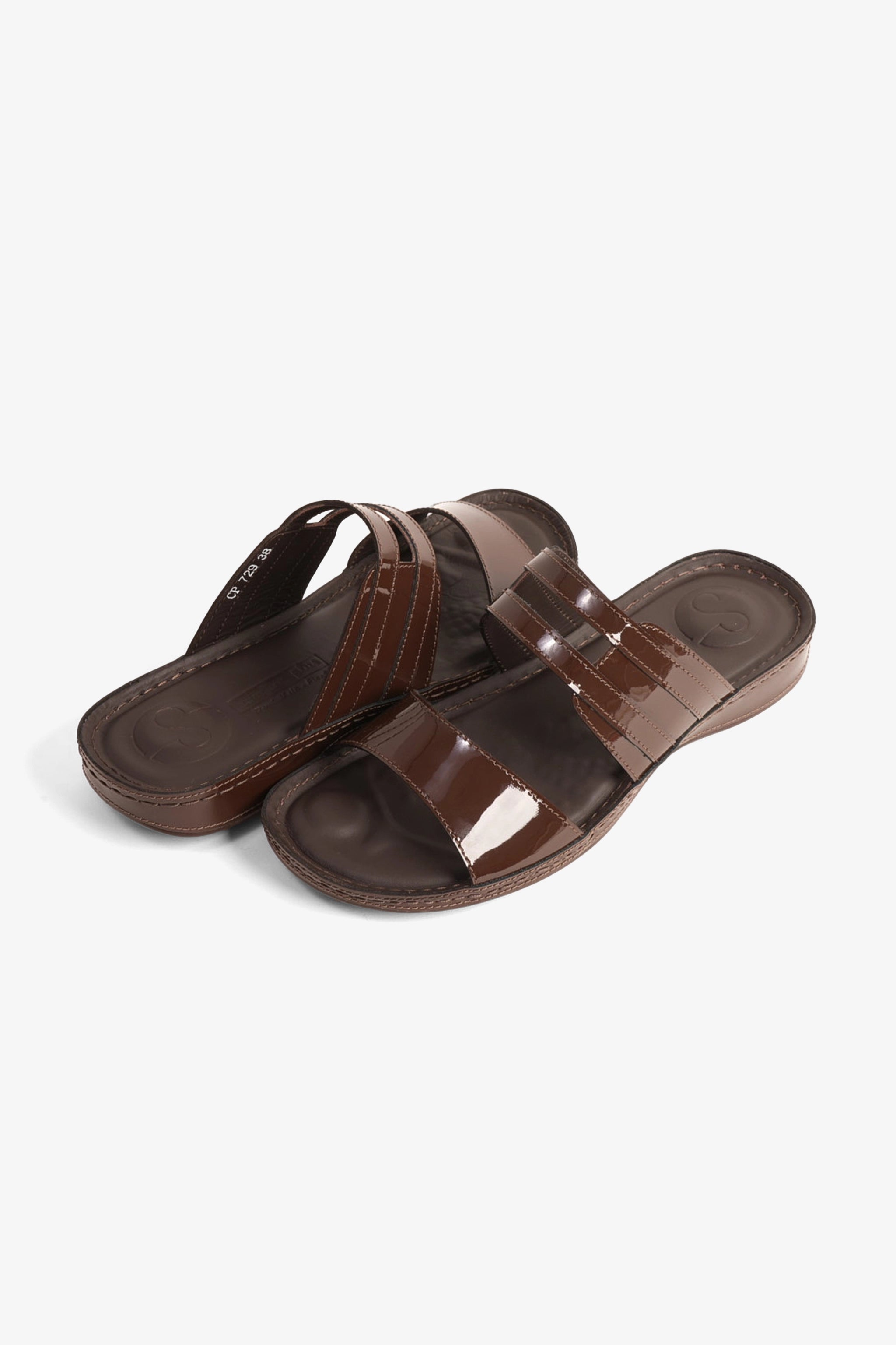 COMFORT PLUS LADIES SANDALS  -  CP729 BROWN