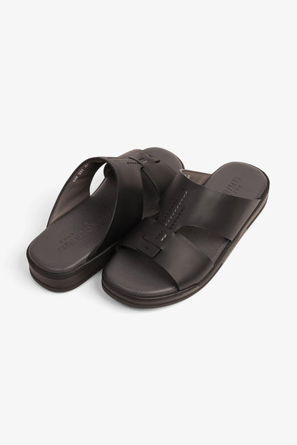 CAVALIER MEN'S LEATHER SANDALS COMFORT REDEFINED BLACK