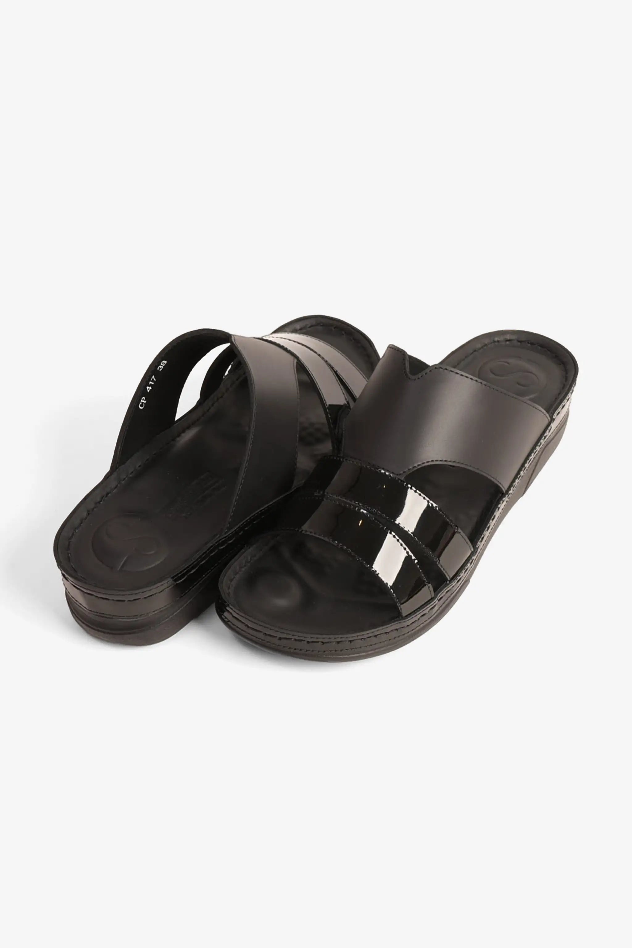 COMFORT PLUS LADIES SANDALS  -  CP417 BLACK - Seventy7