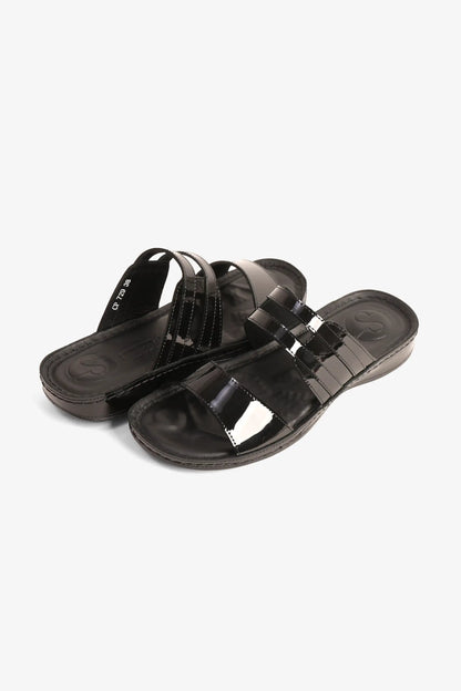 COMFORT PLUS LADIES SANDALS  -  CP729 BLACK