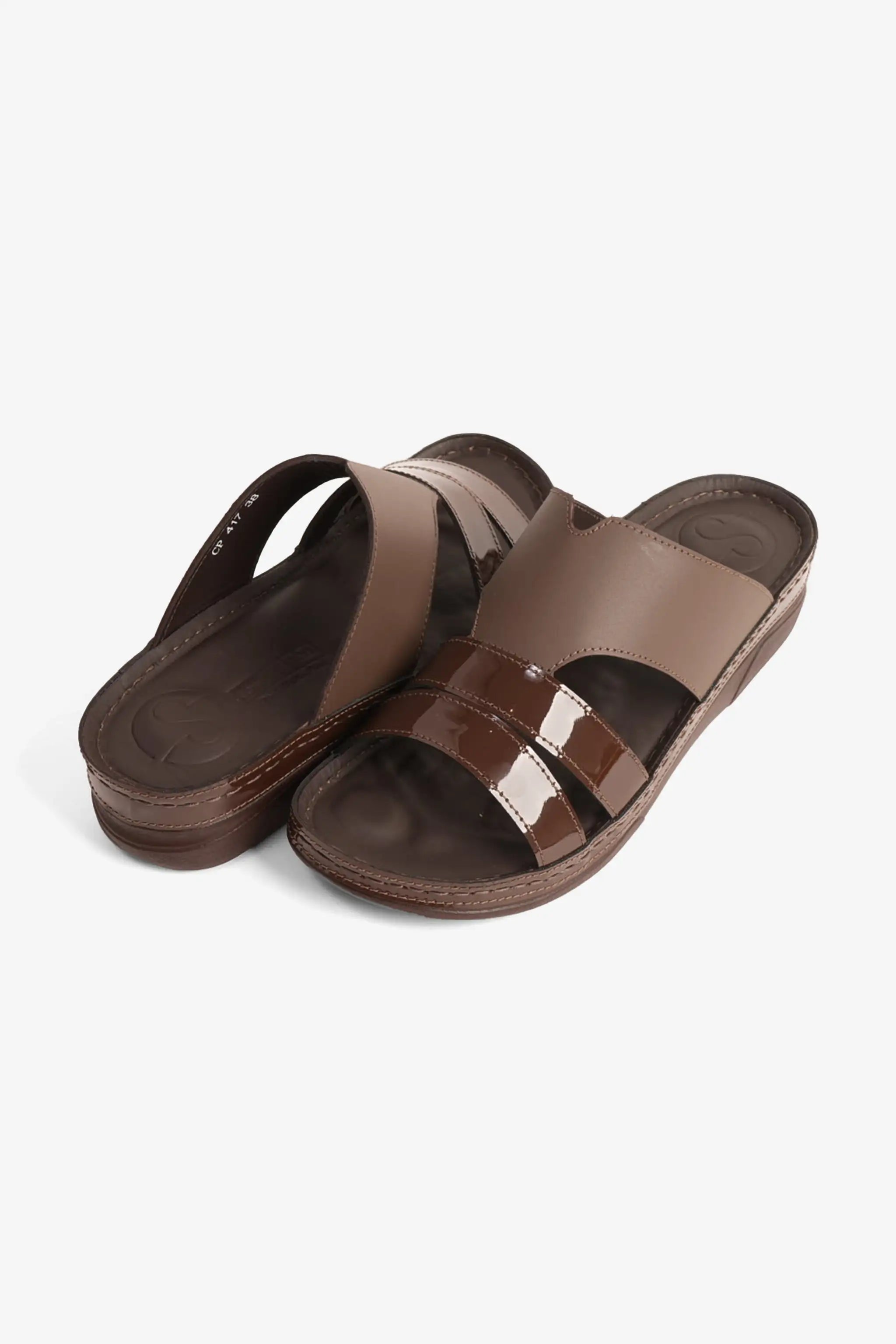 COMFORT PLUS LADIES SANDALS  -  CP417 BROWN - Seventy7