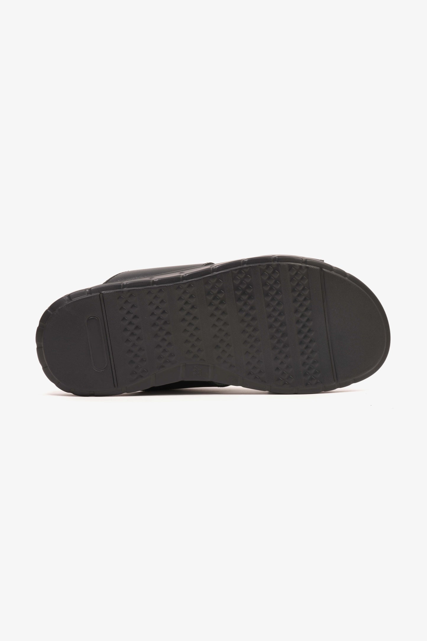 Comfort Plus Men's Quilted Leather Sandals with Stylish Cutouts Black