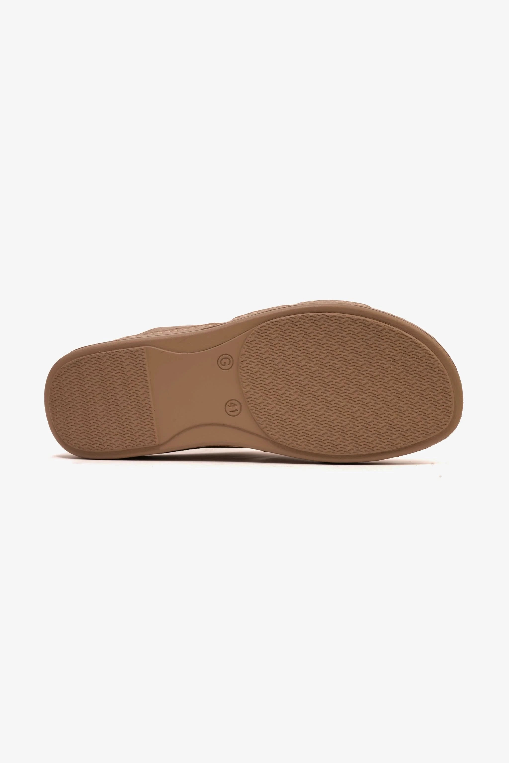 COMFORT PLUS MEN'S LEATHER SLIDE SANDAL SAND