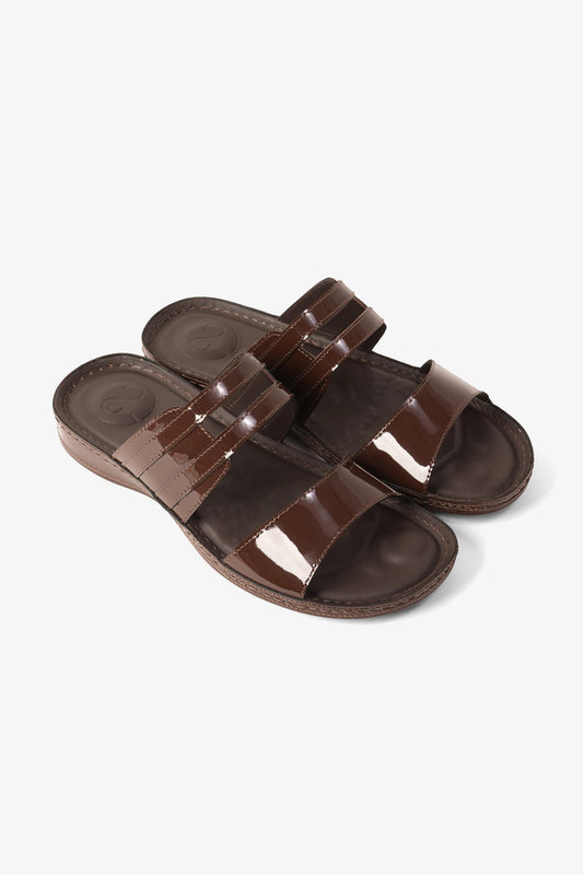 COMFORT PLUS LADIES SANDALS  -  CP729 BROWN