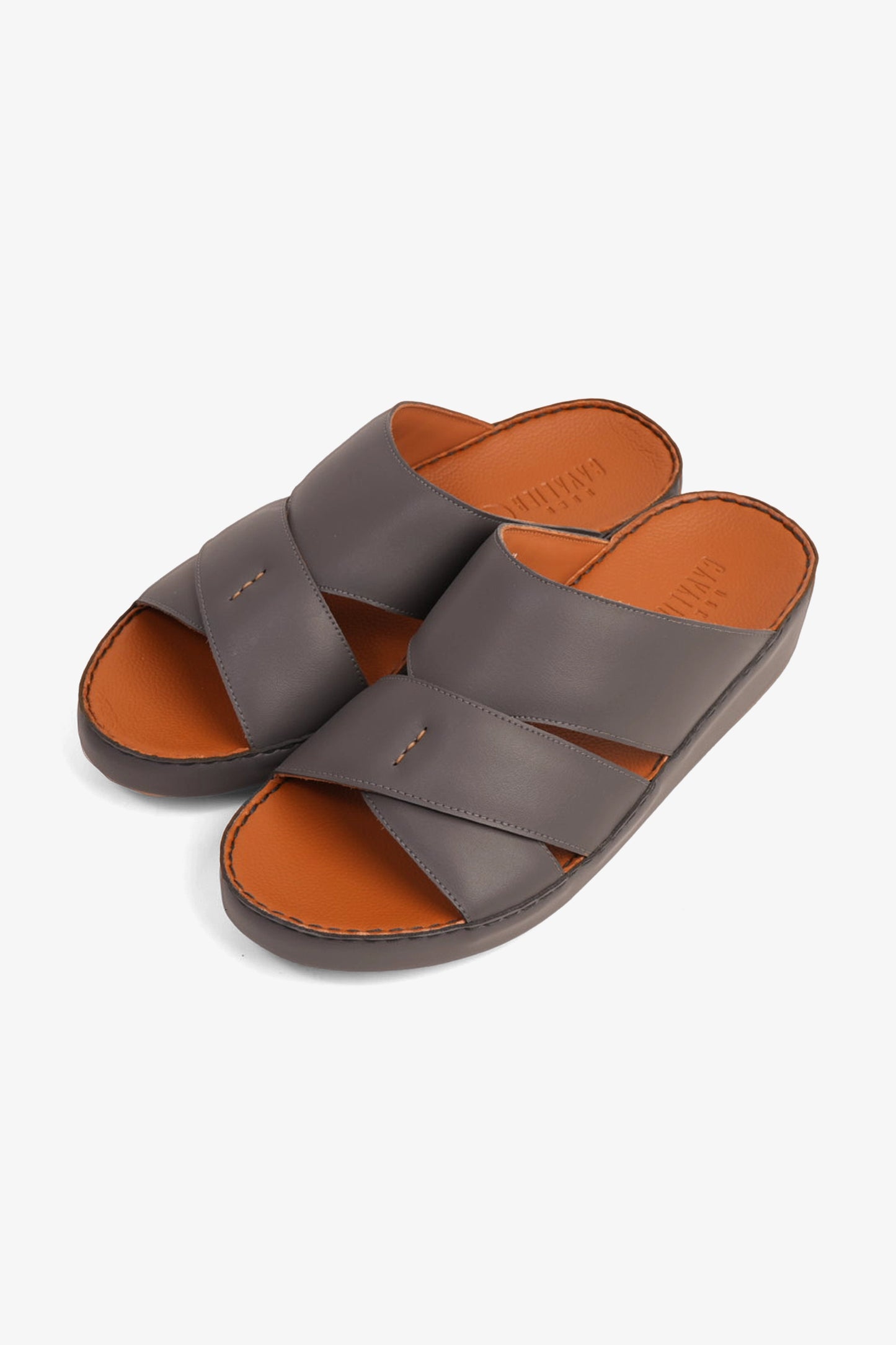 CAVALIER GENUINE LEATHER LUXURIOUSLY ARABIC SANDALS GREY