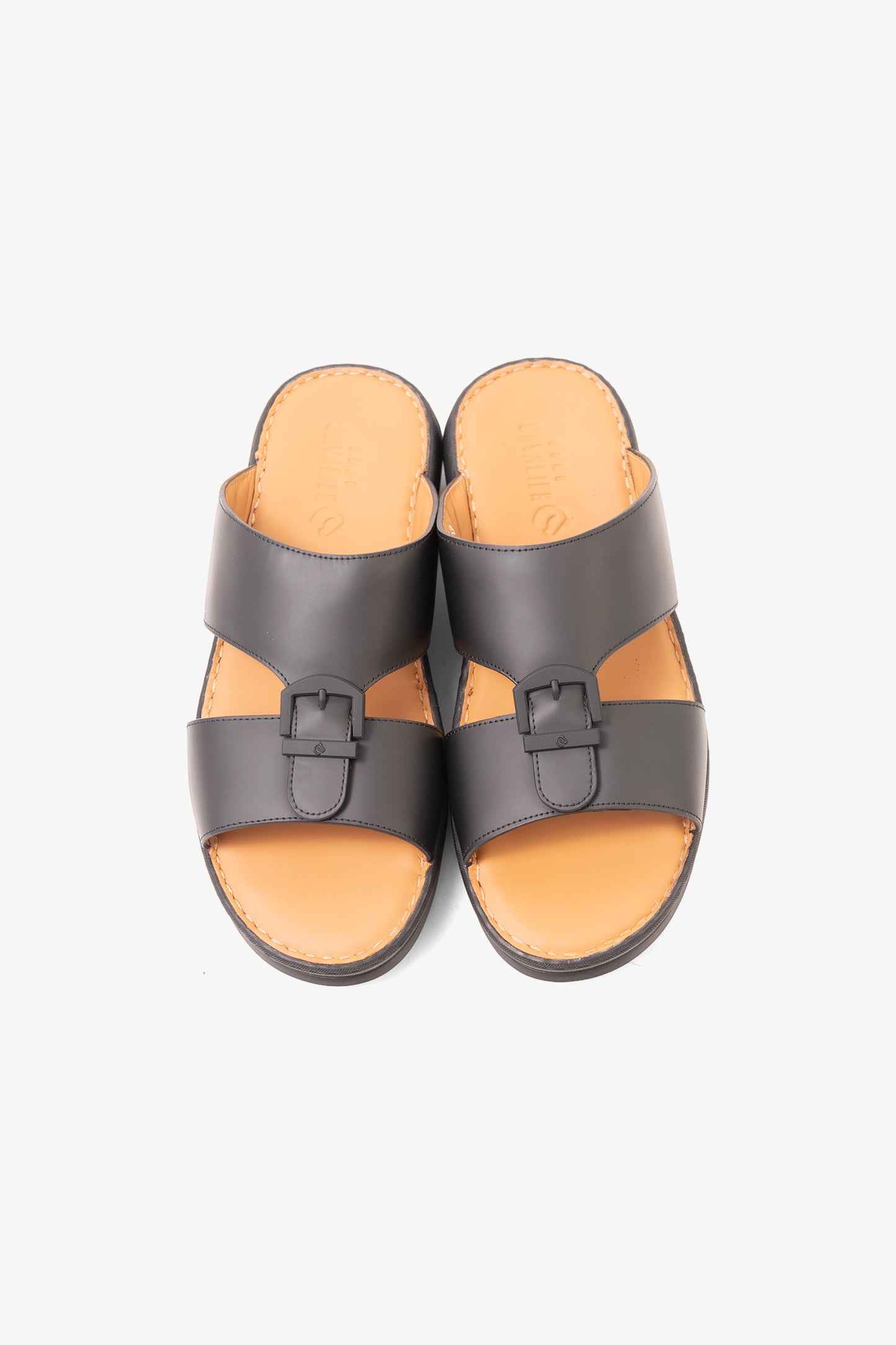 CAVALIER MENS SANDALS-ZIP1004 BLACK