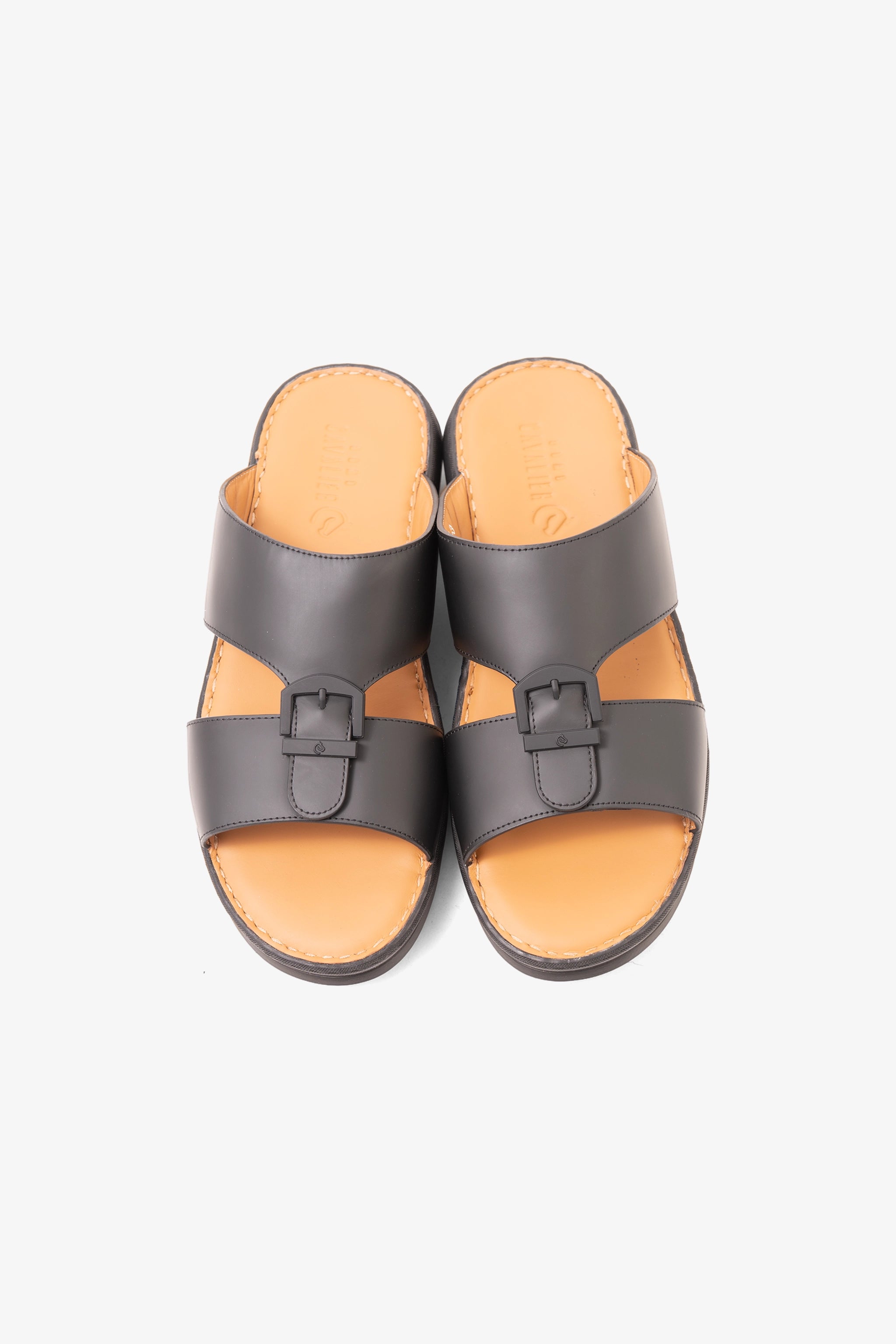 CAVALIER MENS SANDALS-ZIP1004 BLACK