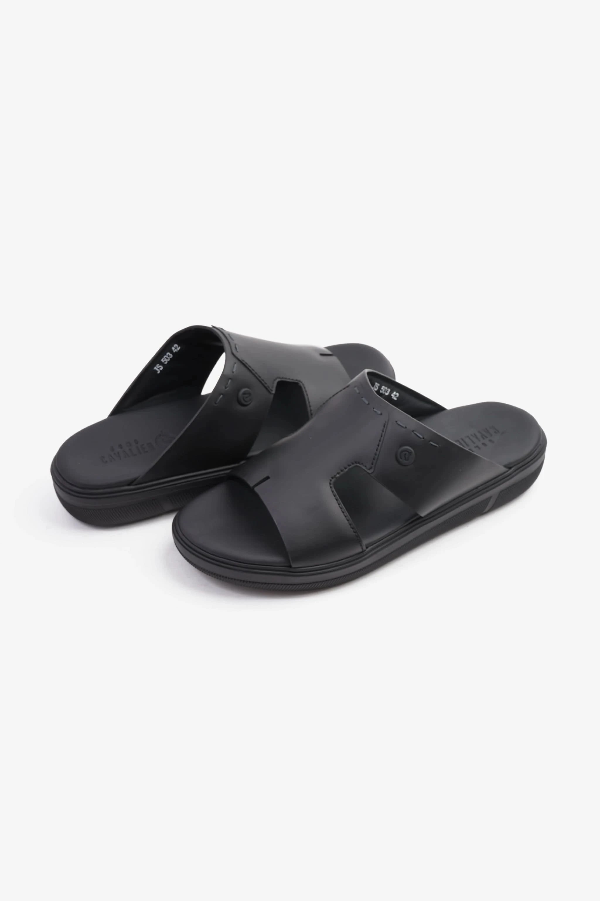 UOMO CAVALIER SLIP-ON DESIGN MEN SANDALS BLACK