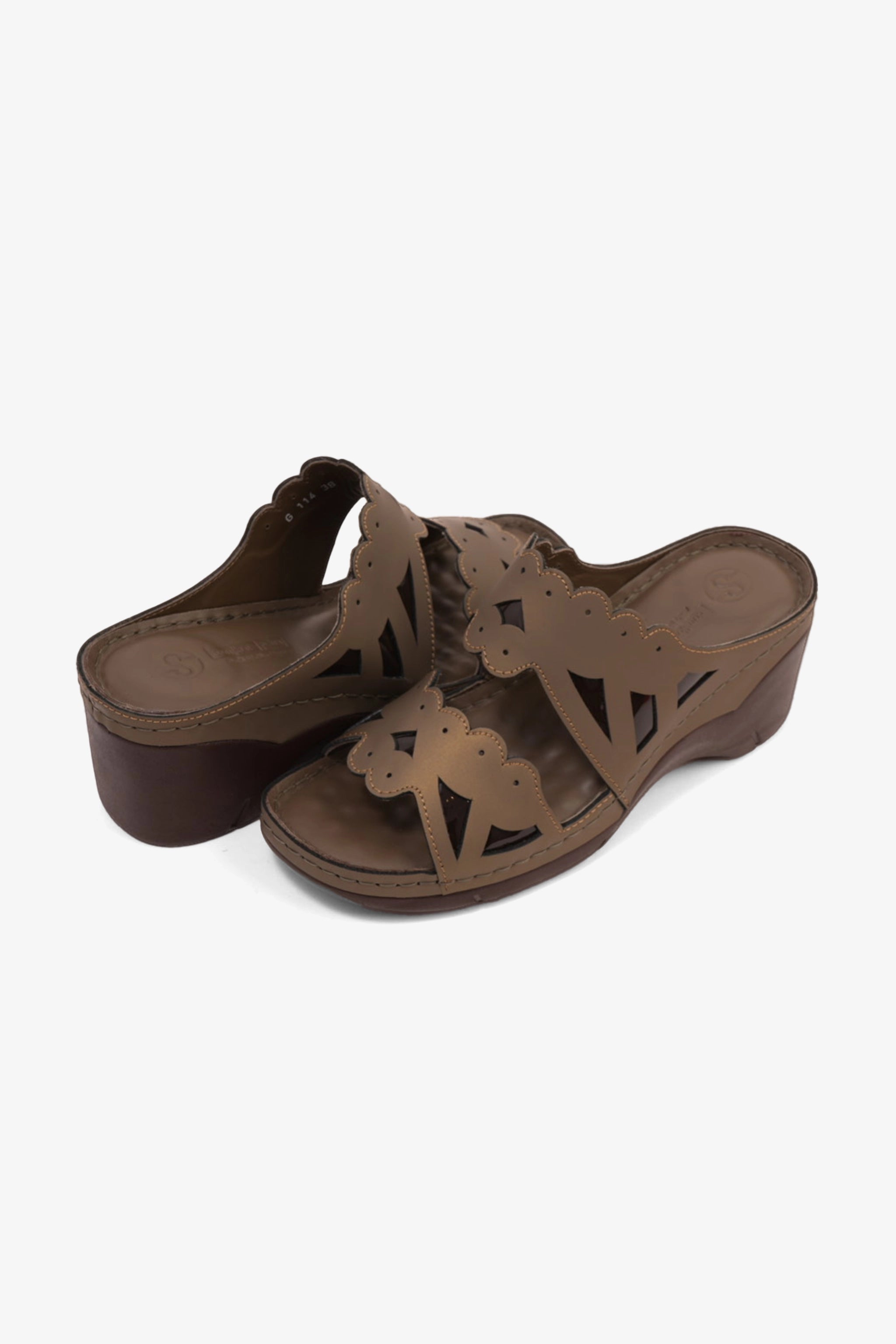 COMFORT PLUS OPEN -TOE SANDALS WITH CUTOUT DESIGN TRUFFLE