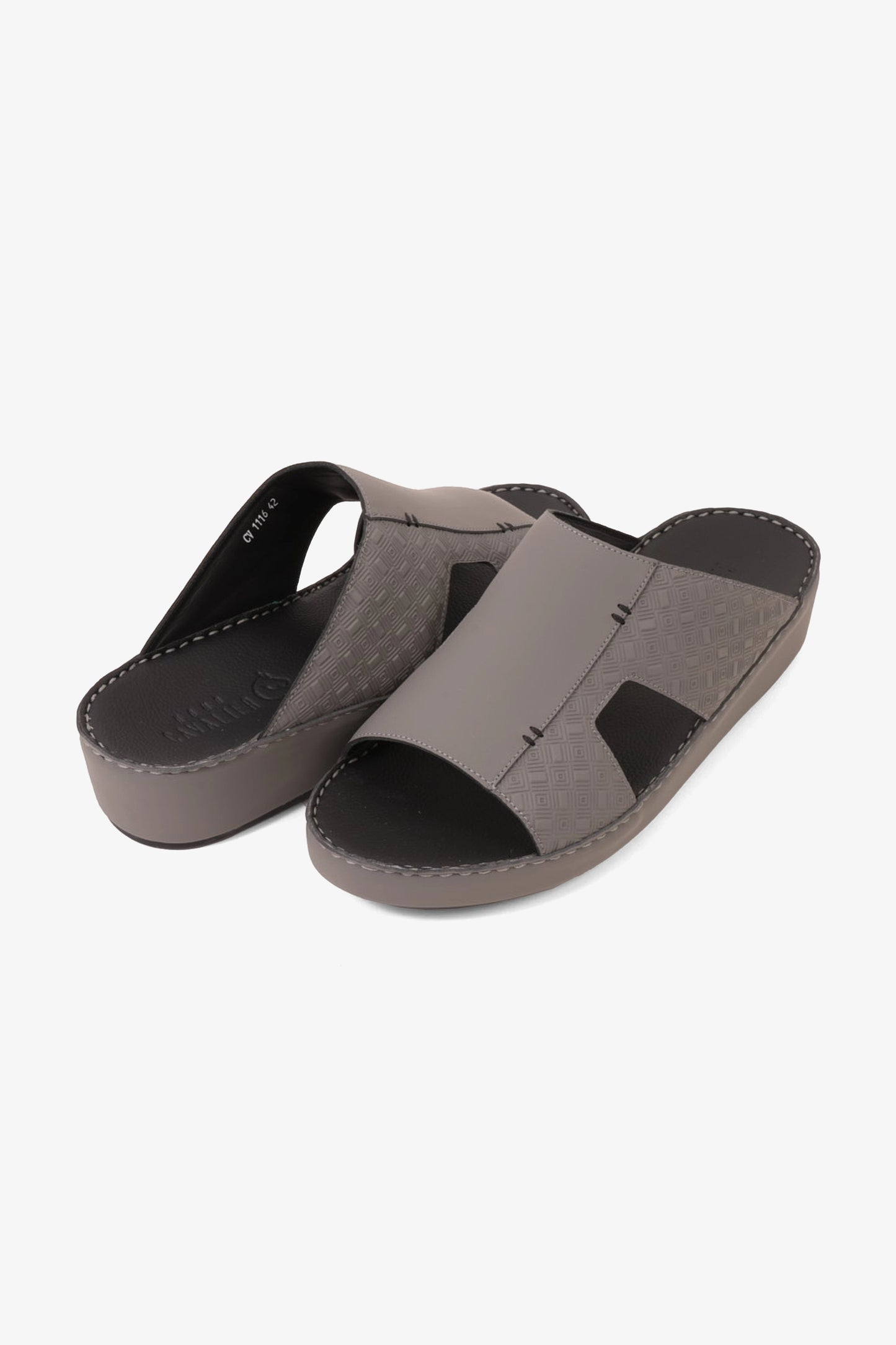 UOMO CAVALIER MEN'S ELITE COMFORT ARABIC SANDALS GREY