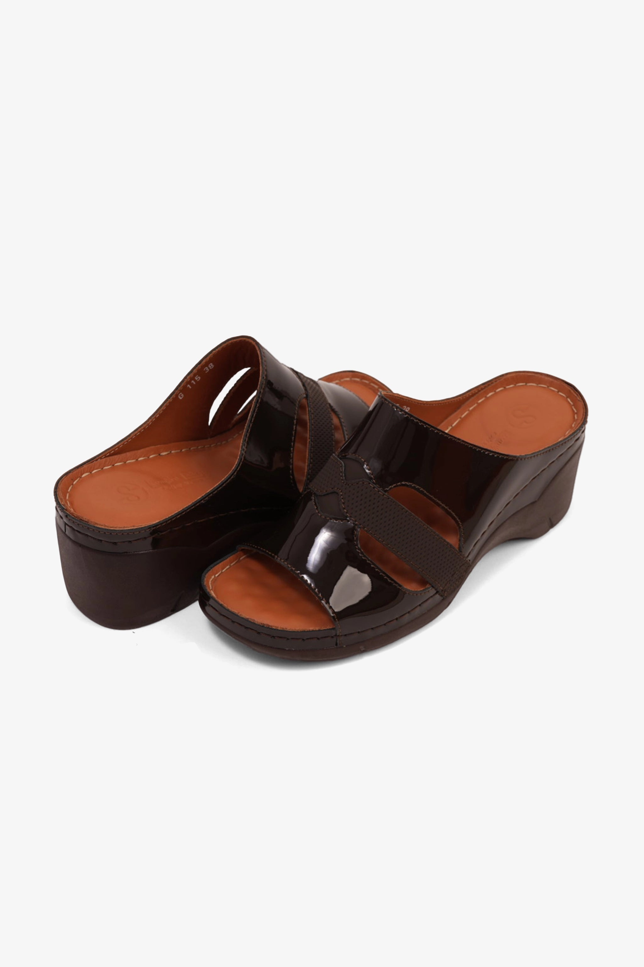 COMFORT PLUS LADIES SANDALS  - GG115 BROWN