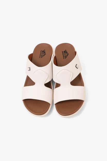 Marino Bros. Men's Textured Dual-Strap Sandals WHITE