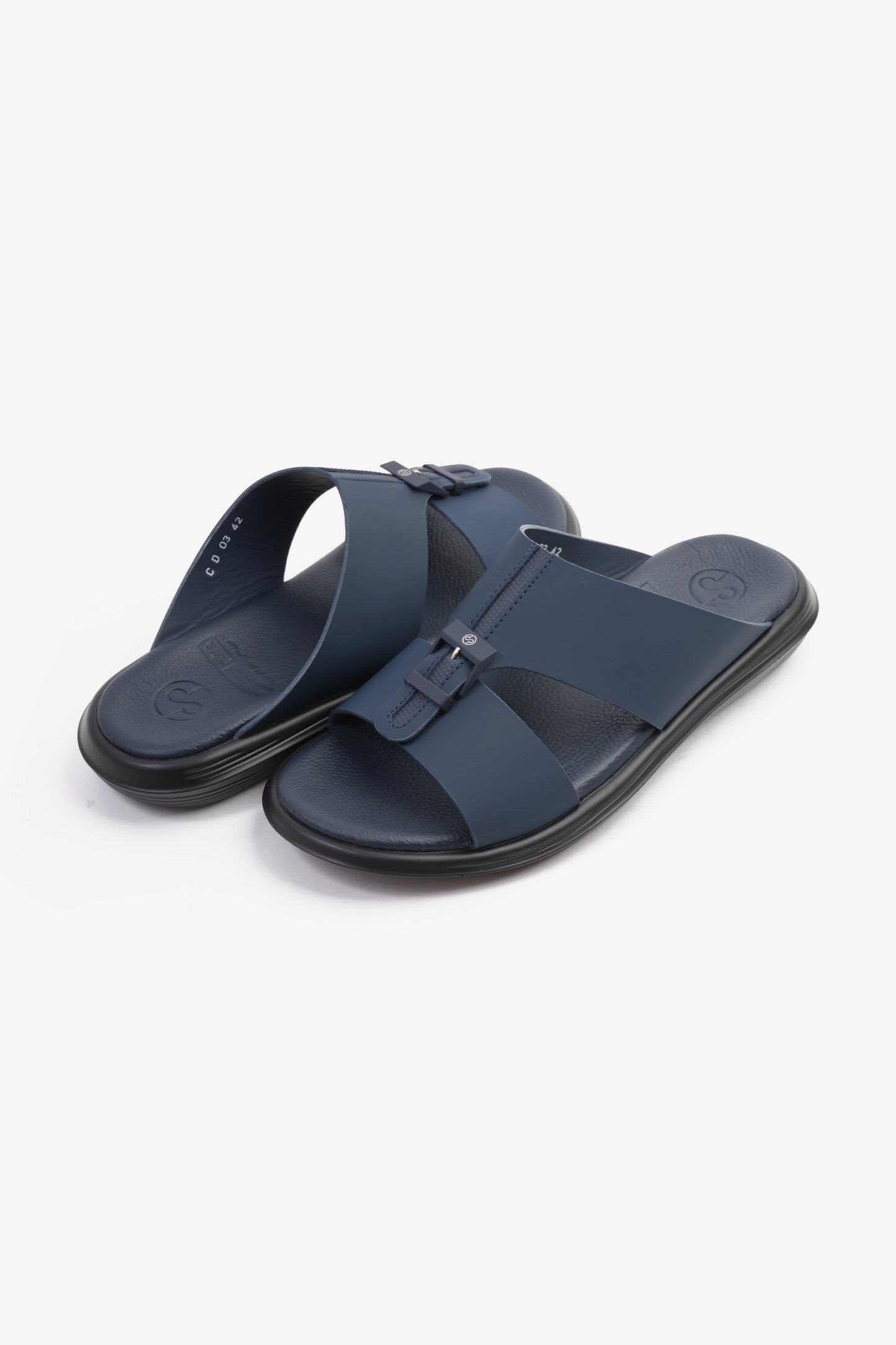 COMFORT PLUS TIMELESS ZIPPER CLOSURE MEN'S SANDALS NAVY