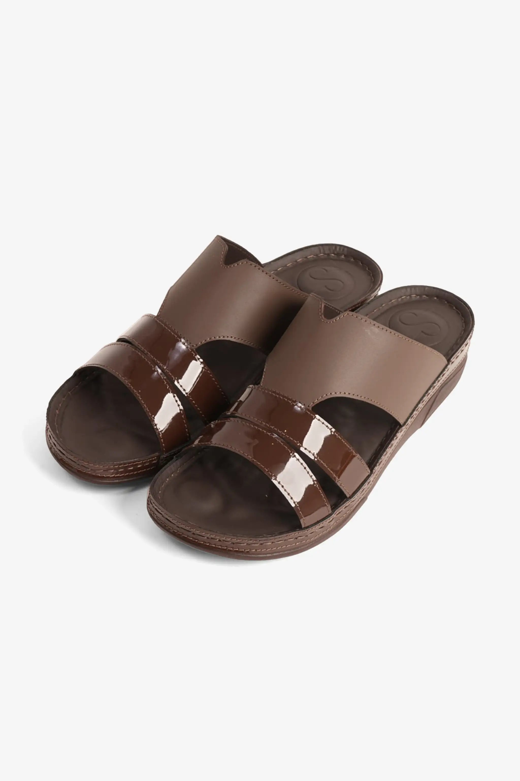 COMFORT PLUS LADIES SANDALS  -  CP417 BROWN - Seventy7