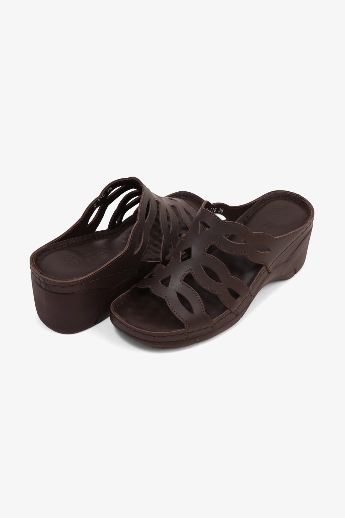 COMFORT PLUS LADIES SANDALS  - GG116 BROWN