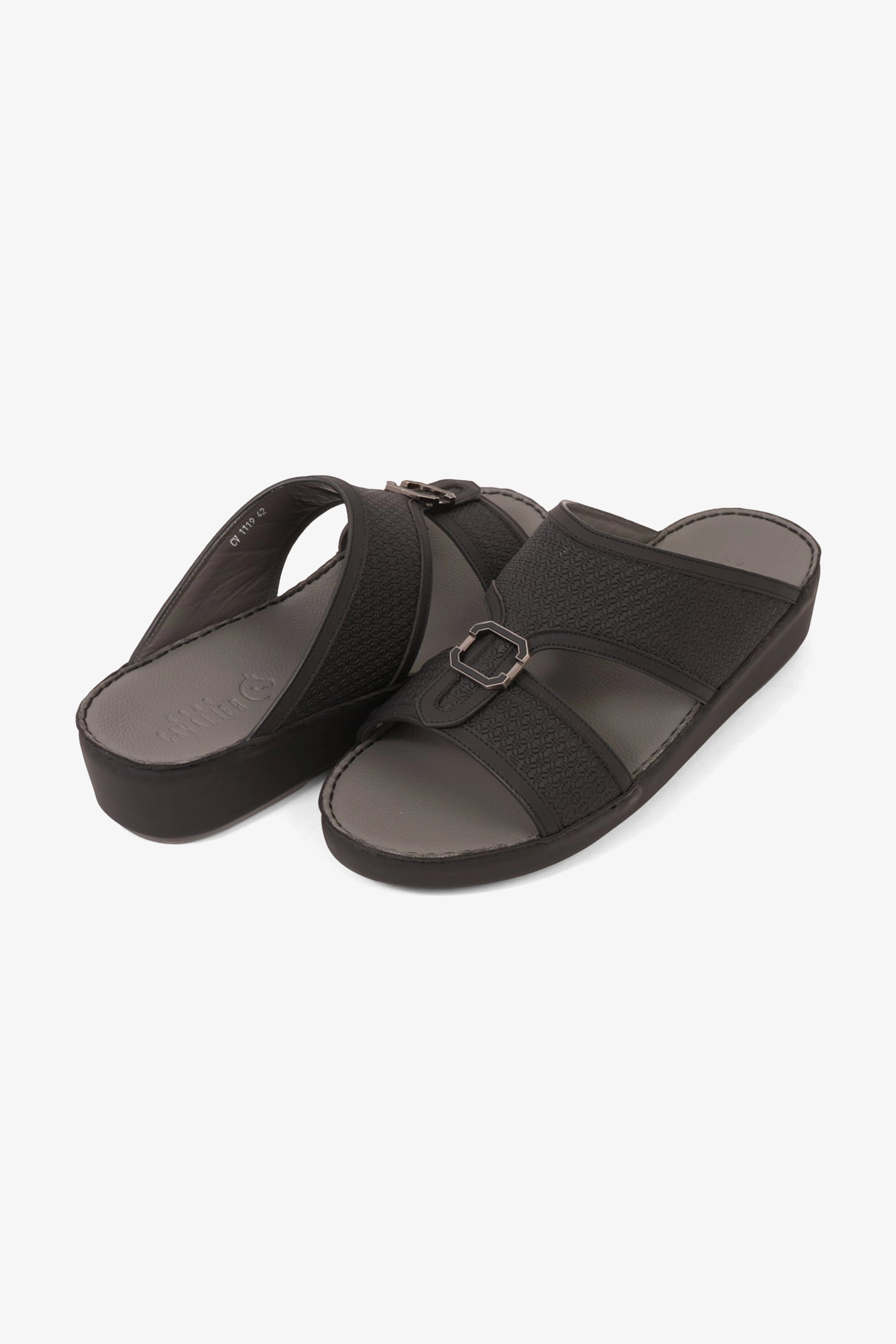 UOMO CAVALIER MEN'S PREMIUM ARABIC SANDALS BLACK