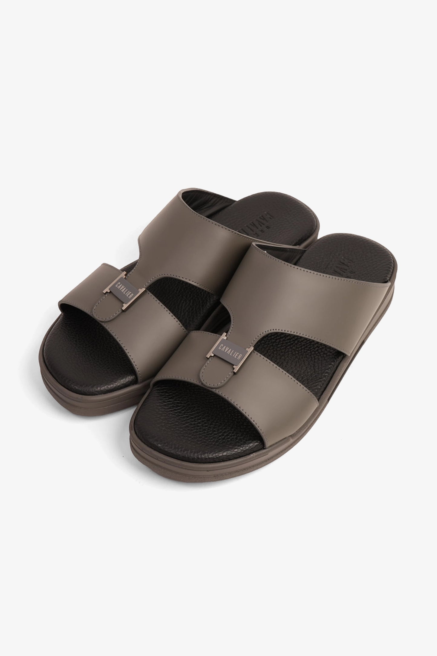 CAVALIER SUPPORTIVE ULTRA COMFORTABLE LEATHER SANDALS GREY