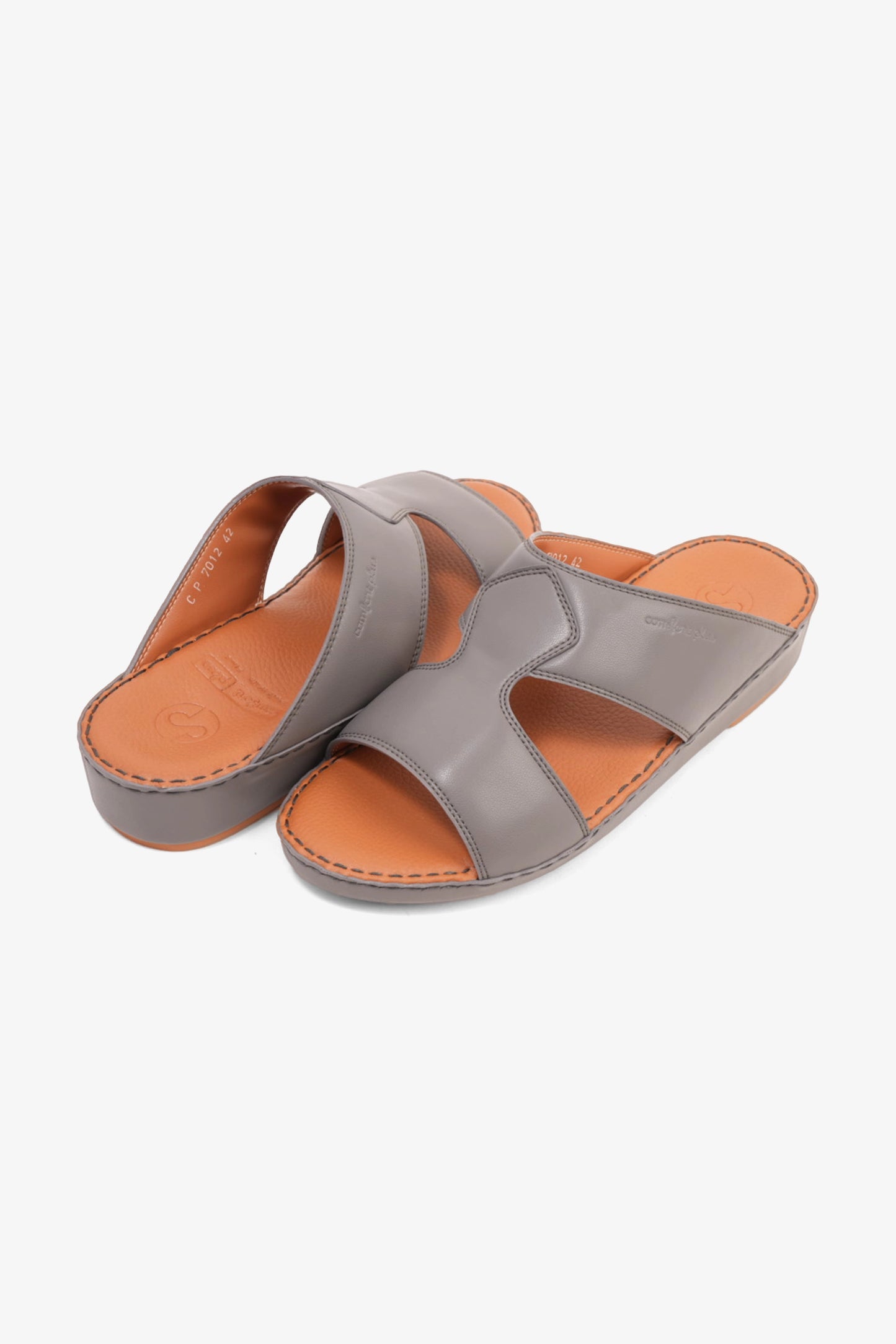 COMFORT PLUS LUXURIOUS LEATHER SANDAL FOR EVERYDAY DARK-GREY