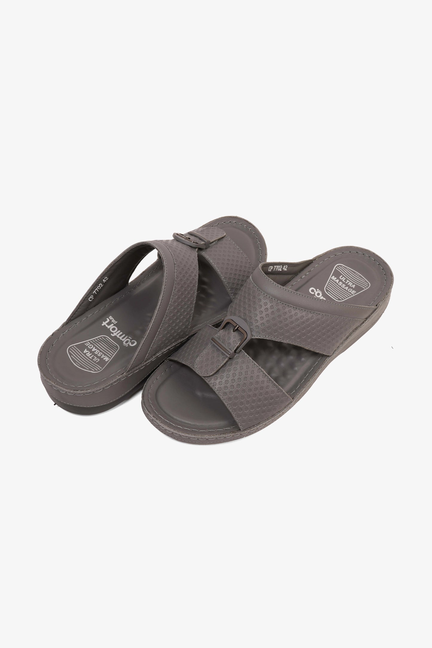 COMFORT PLUS MEN'S ULTRA COMFORT TRIM SANDALS GREY