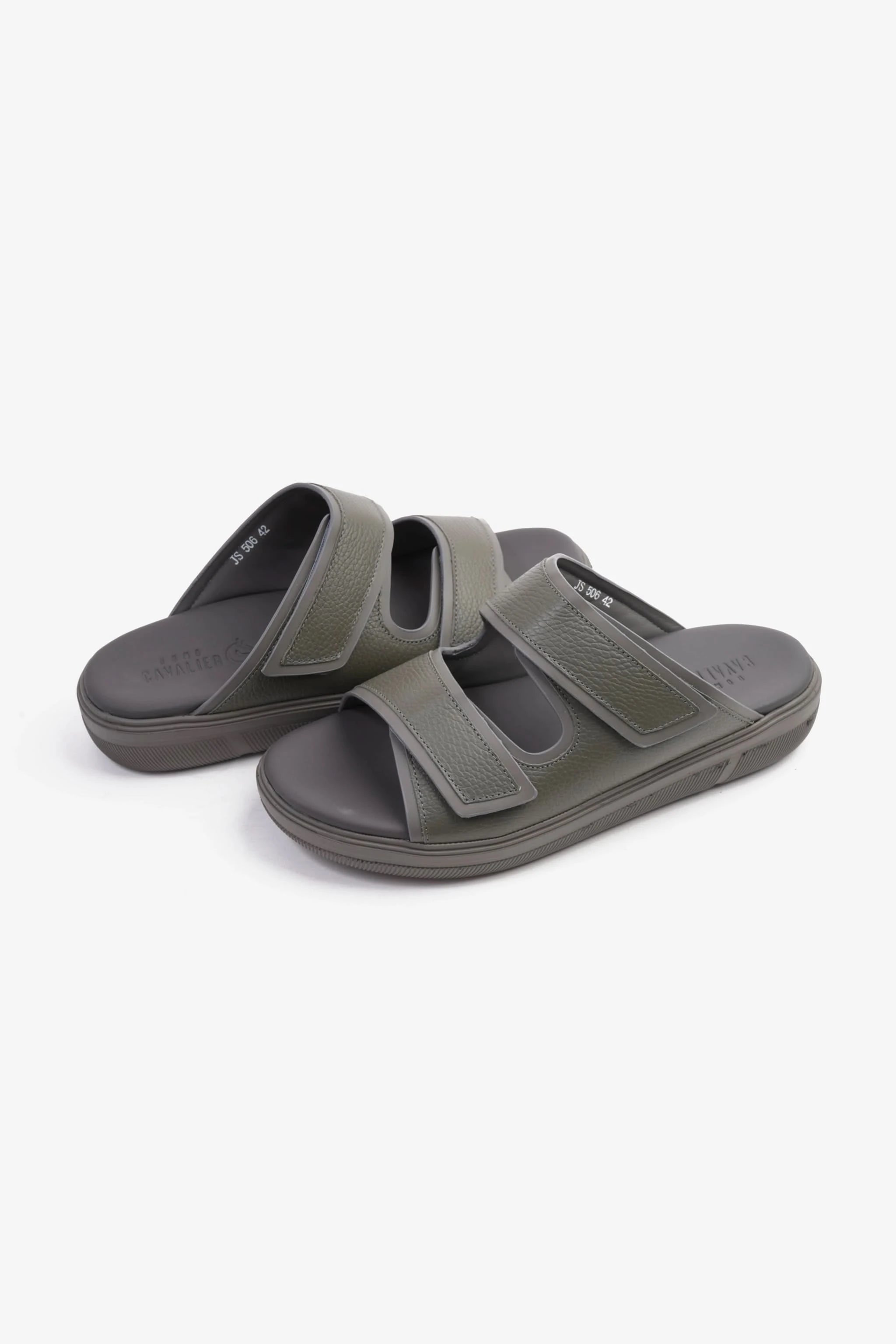 UOMO CAVALIER MENS'S DESIGNER SANDALS WITH STRAP GREY