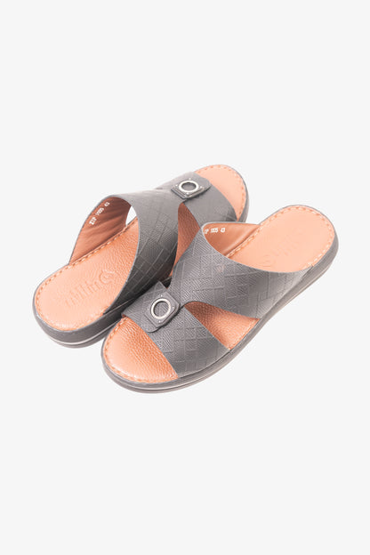 CAVALIER MENS SANDALS-ZIP1005 BLACK