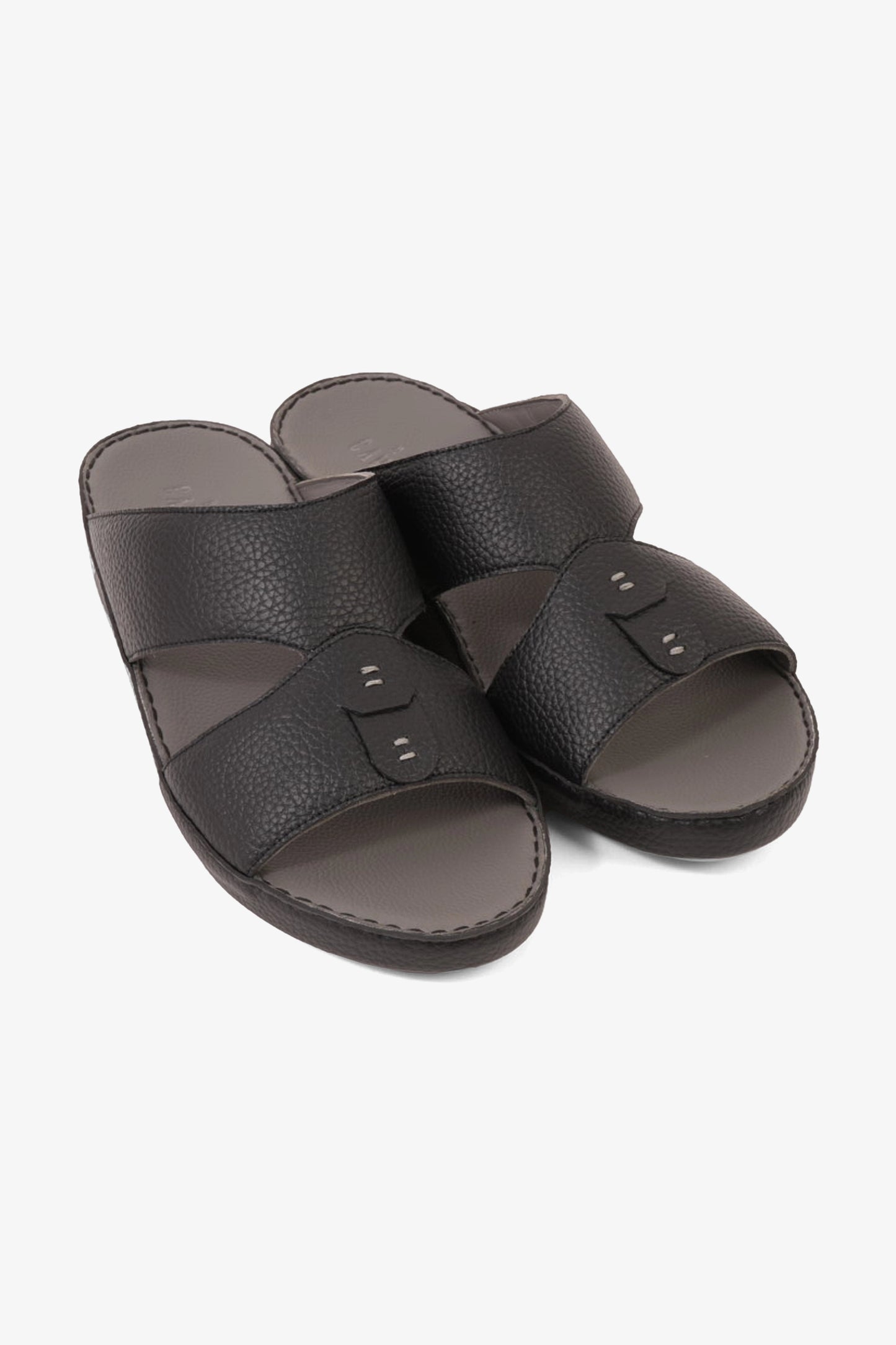 UOMO CAVALIER ELITE TRADITIONAL LEATHER ARABIC SANDALS BLACK