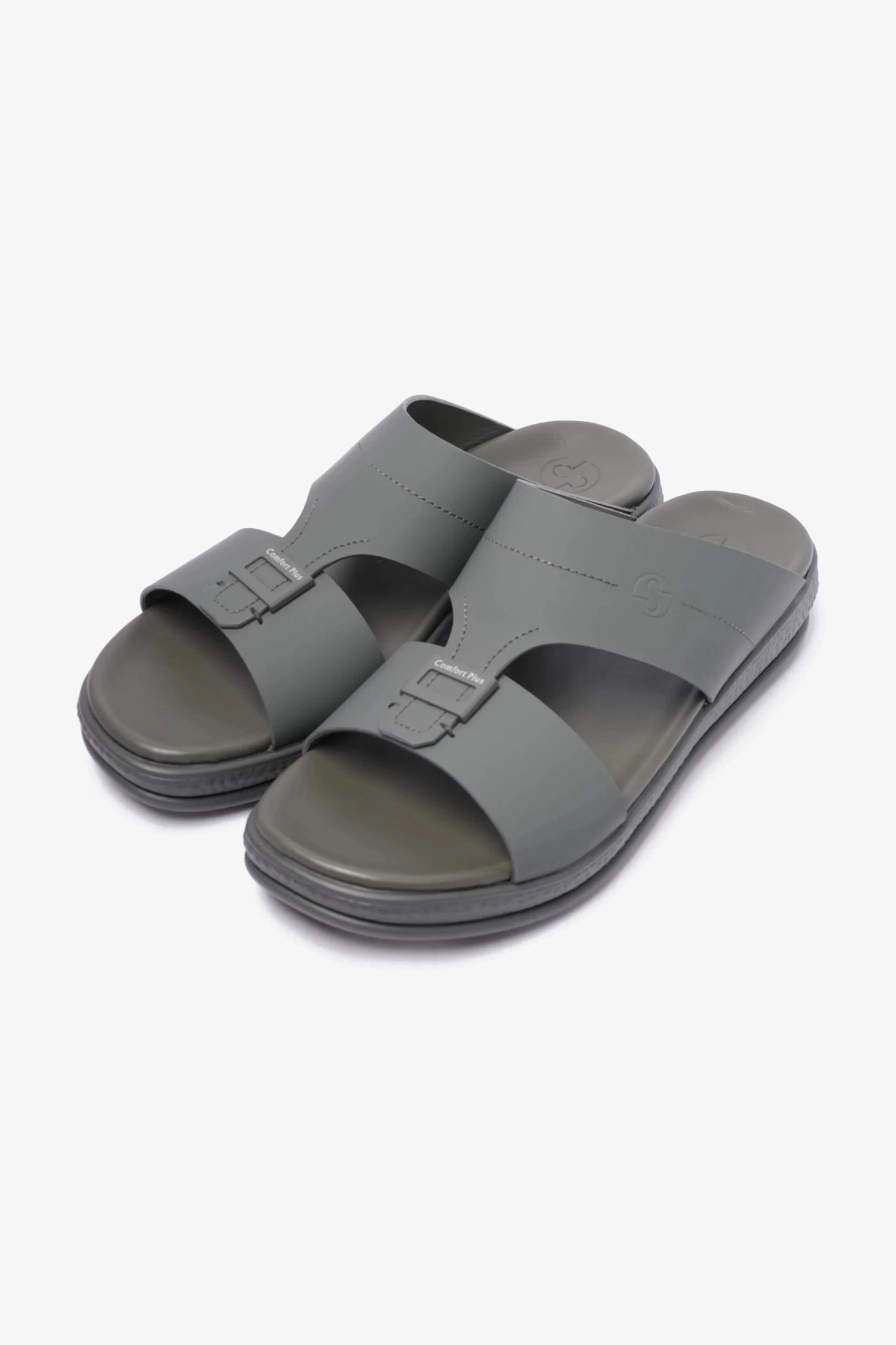 COMFORT PLUS TIMELESS DESIGN STRAP MENS SANDALS GREY