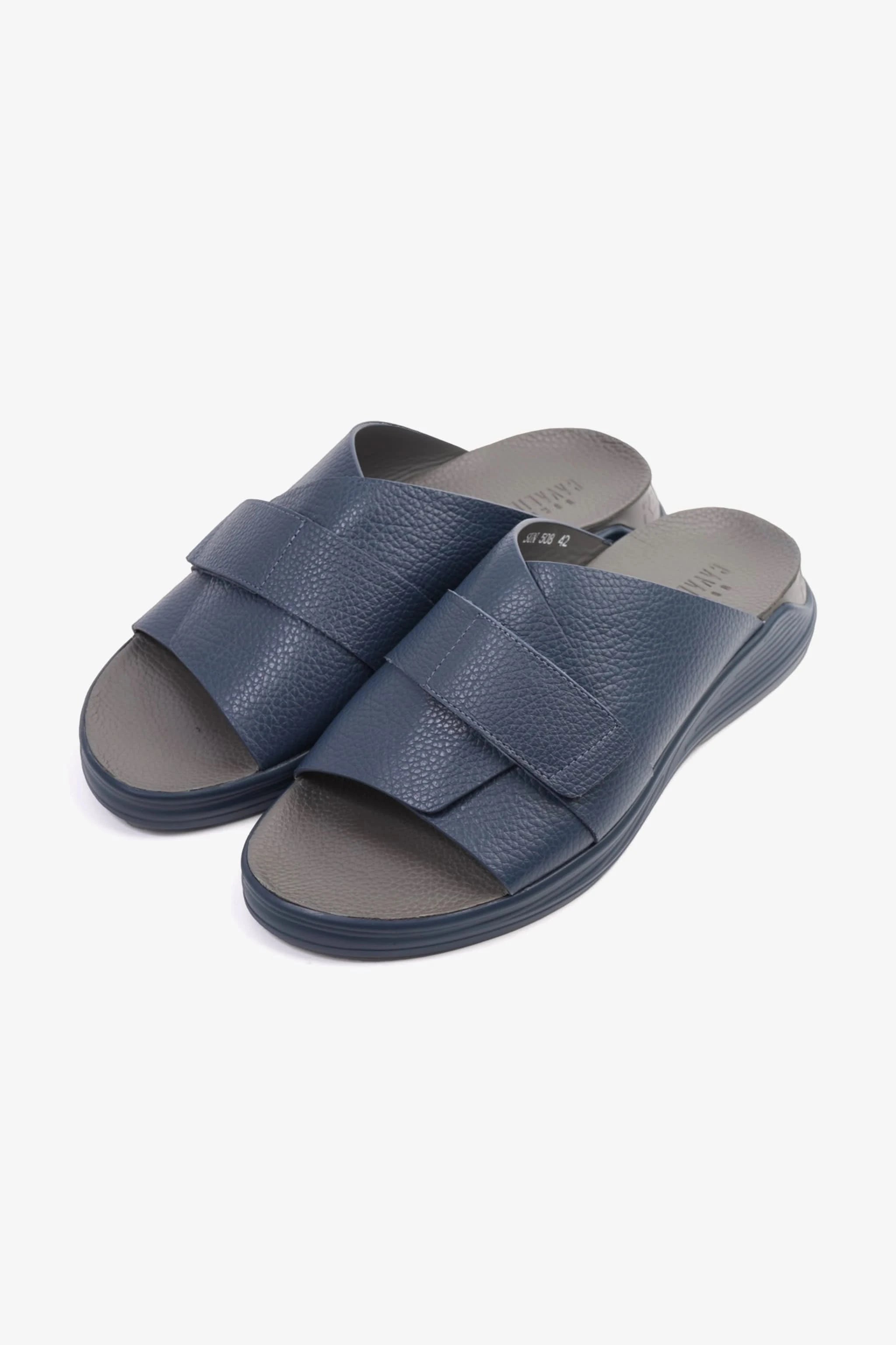 UOMO CAVALIER MEN'S STRAPPY SANDALS NAVY - Seventy7