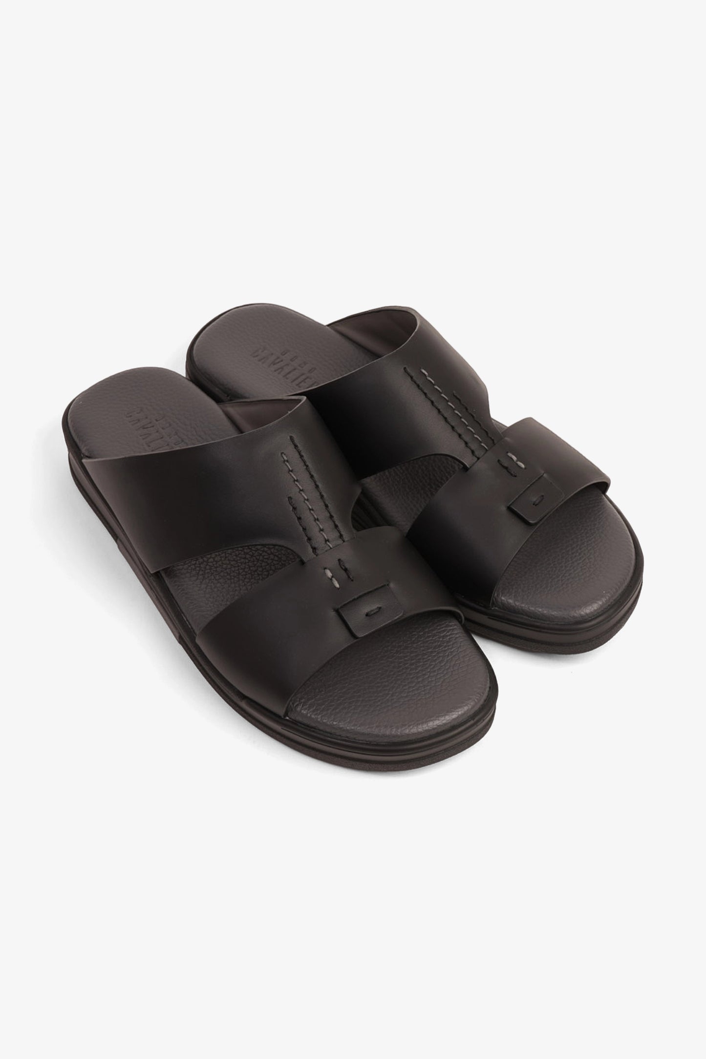 CAVALIER MEN'S LEATHER SANDALS COMFORT REDEFINED BLACK