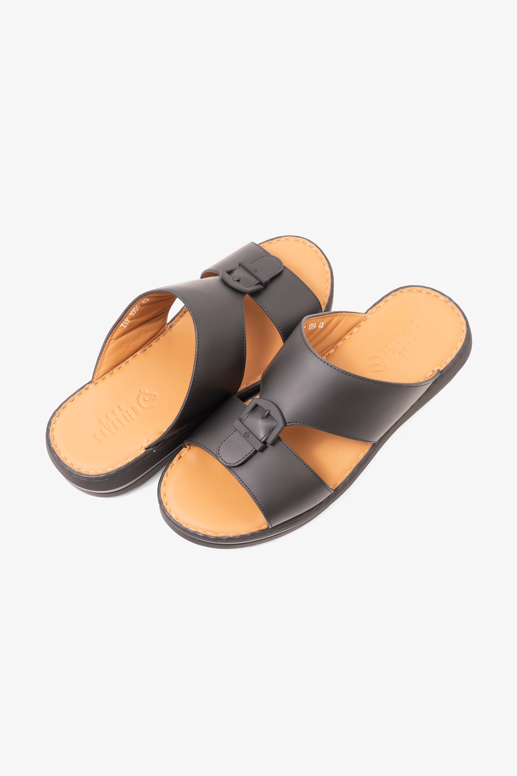 CAVALIER MENS SANDALS-ZIP1004 BLACK