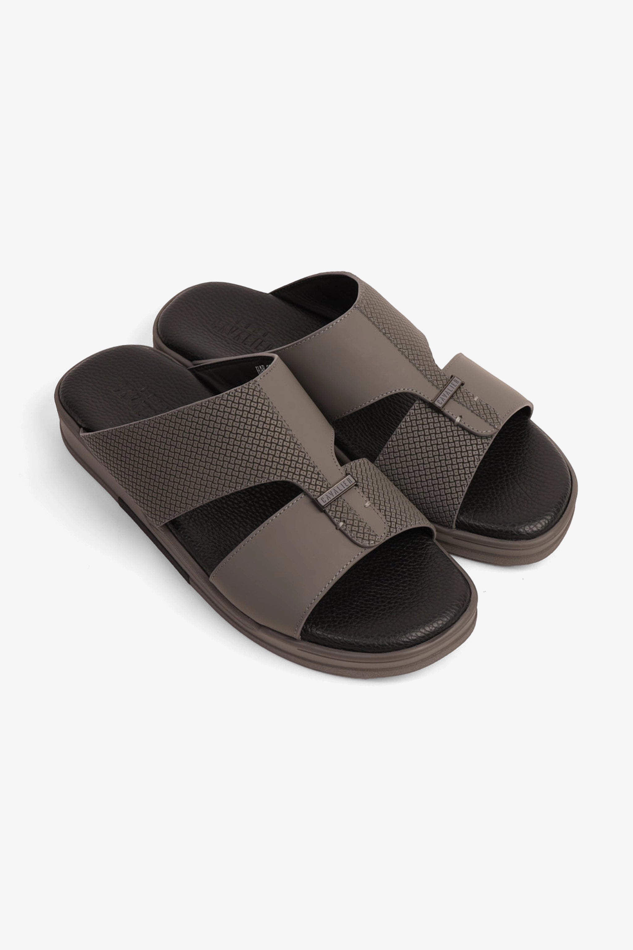 CAVALIER CLOUD ULTRA COMFORTABLE LEATHER SANDALS GREY