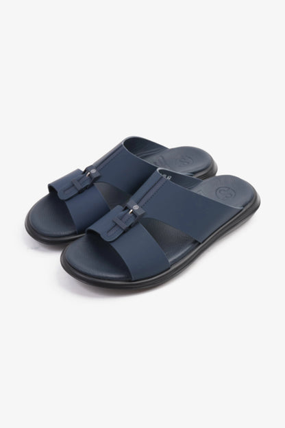 COMFORT PLUS TIMELESS ZIPPER CLOSURE MEN'S SANDALS NAVY