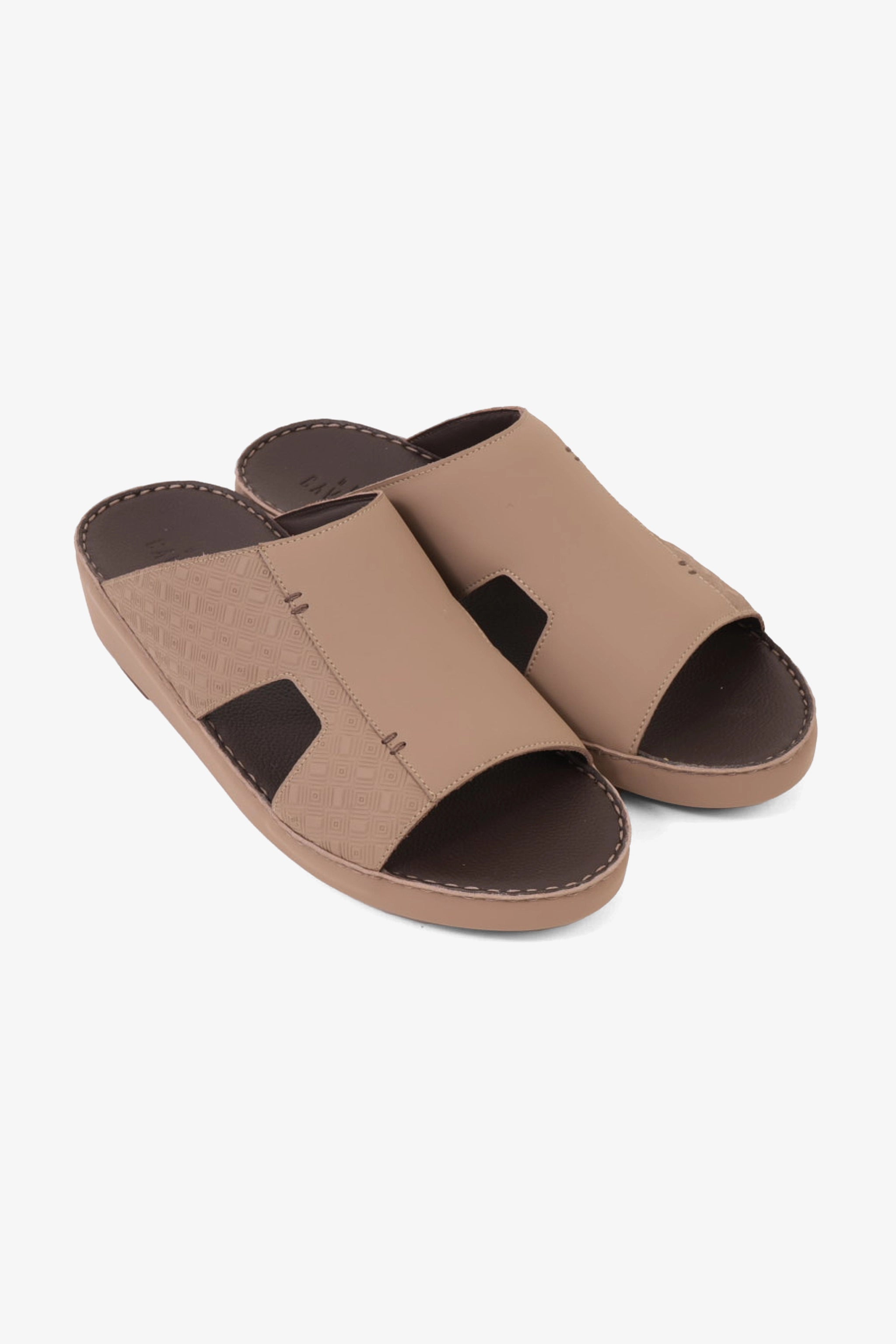 UOMO CAVALIER MEN'S ELITE COMFORT ARABIC SANDALS STONE