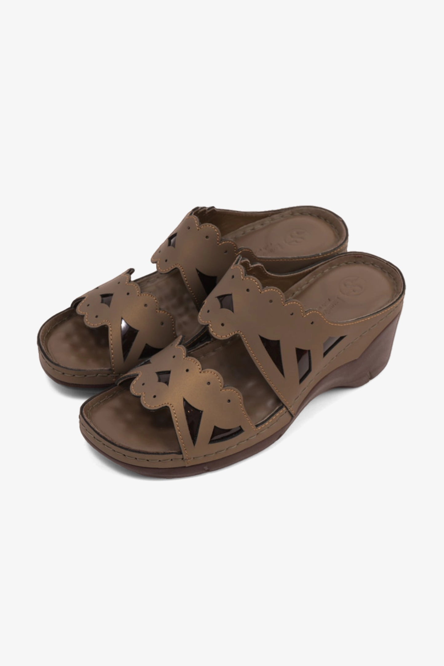 COMFORT PLUS OPEN -TOE SANDALS WITH CUTOUT DESIGN TRUFFLE