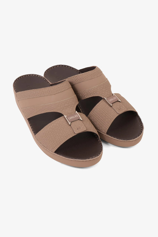 UOMO CAVALIER HANDCRAFTED COMFORT LEATHER ARABIC SANDALS SAND