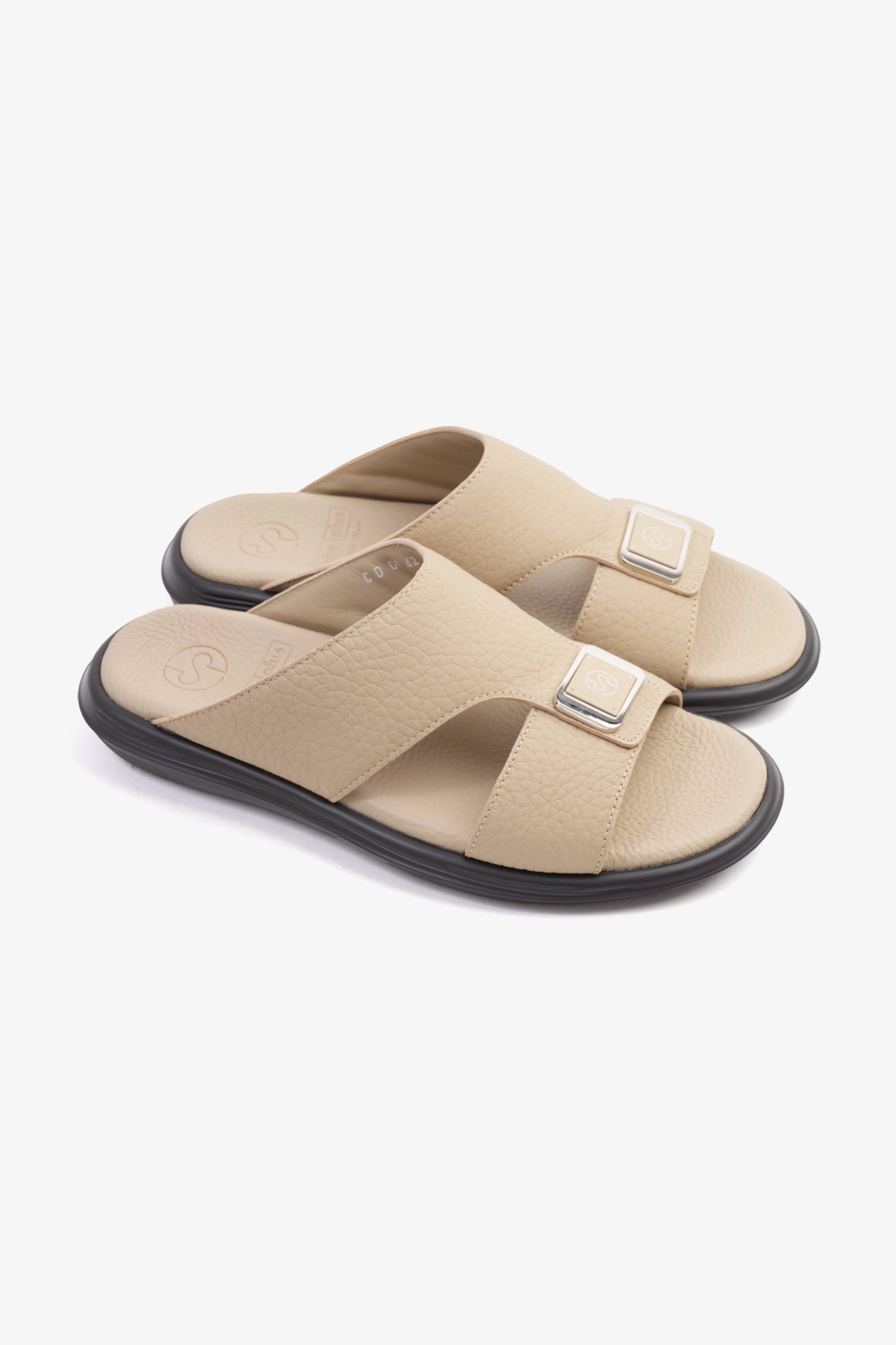 COMFORT PLUS CLASSIC TIMLESS STYLISH TRIM SANDALS MANDORLA