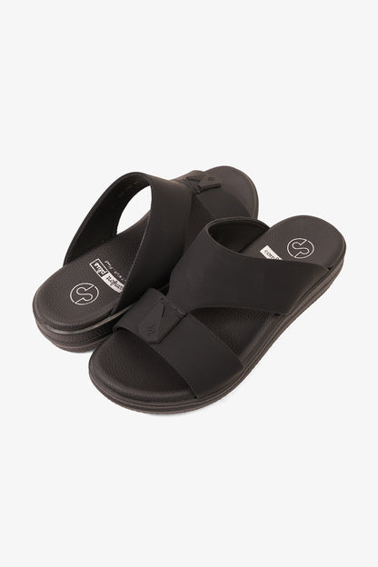 COMFORT PLUS SLEEK CUSHION ARABIC SANDALS BLACK