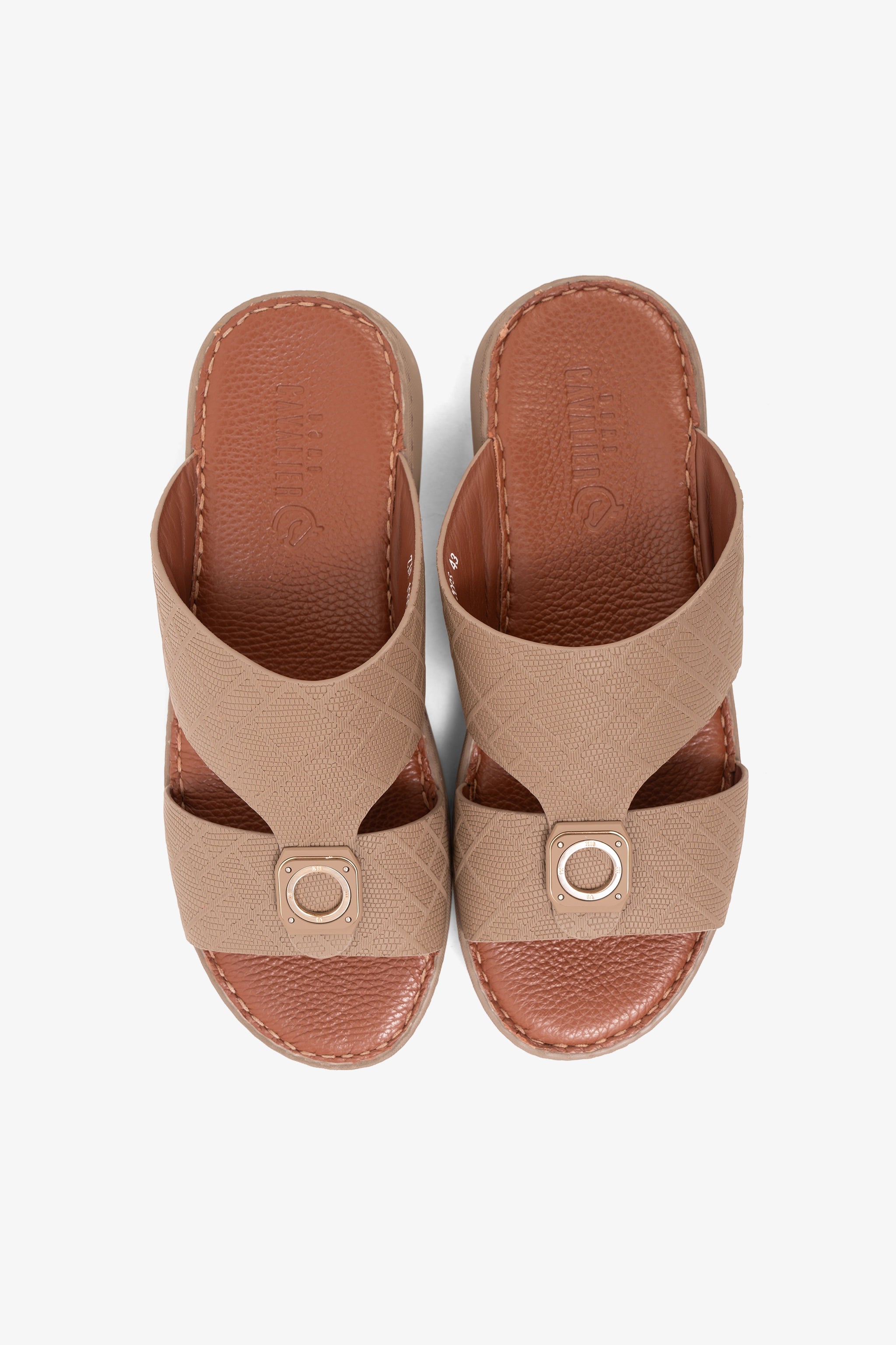 CAVALIER MENS SANDALS-ZIP1005 SAND