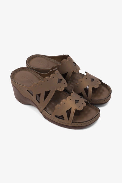 COMFORT PLUS OPEN -TOE SANDALS WITH CUTOUT DESIGN TRUFFLE