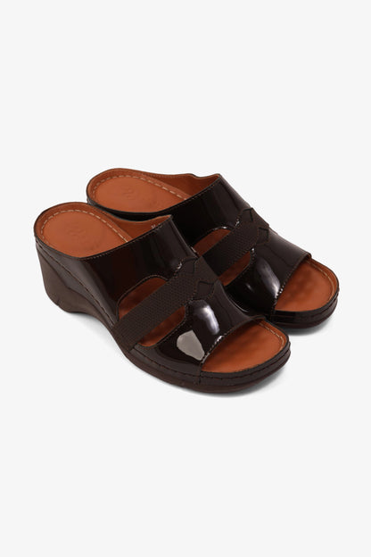 COMFORT PLUS LADIES SANDALS  - GG115 BROWN