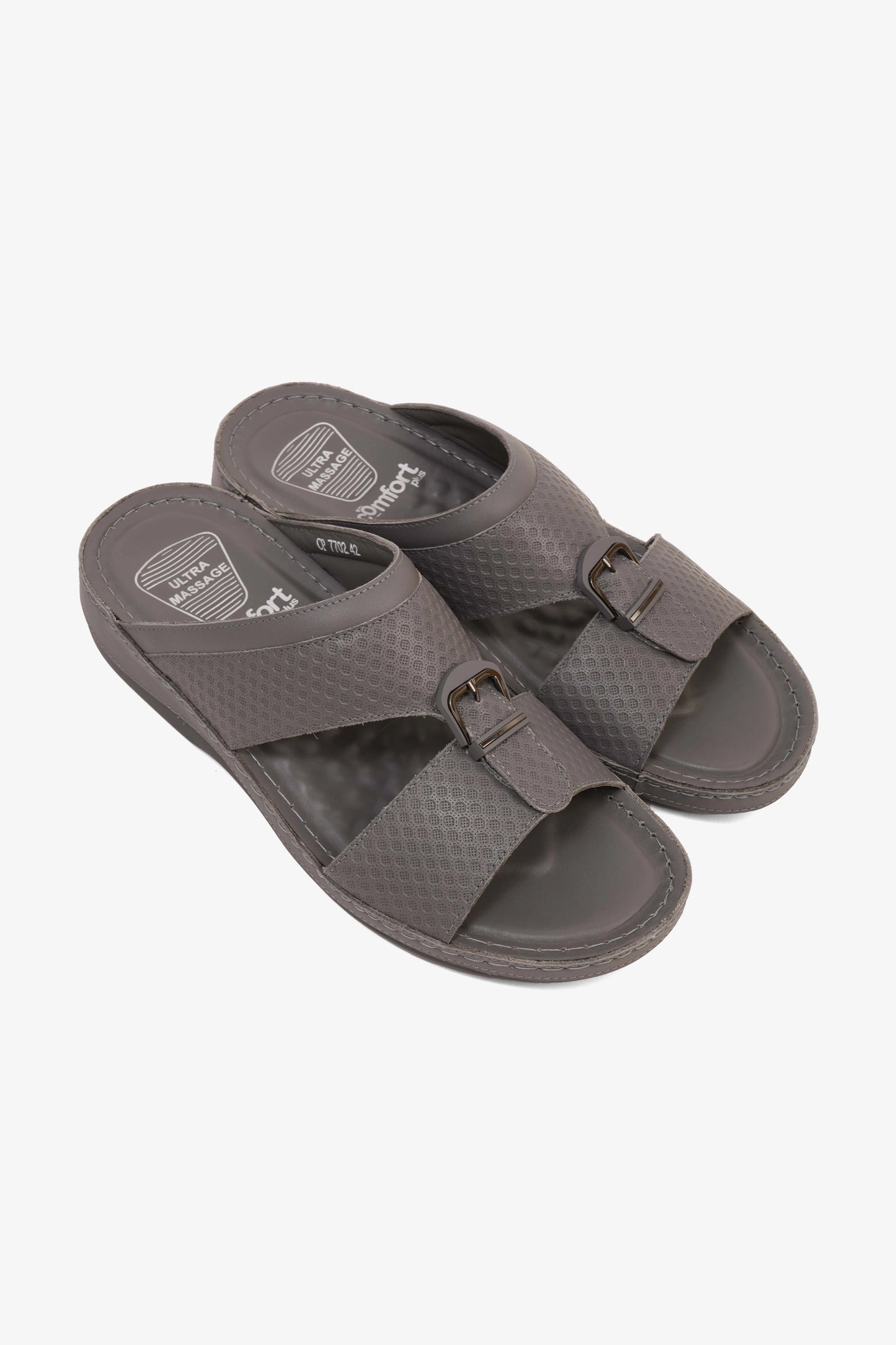 COMFORT PLUS MEN'S ULTRA COMFORT TRIM SANDALS GREY